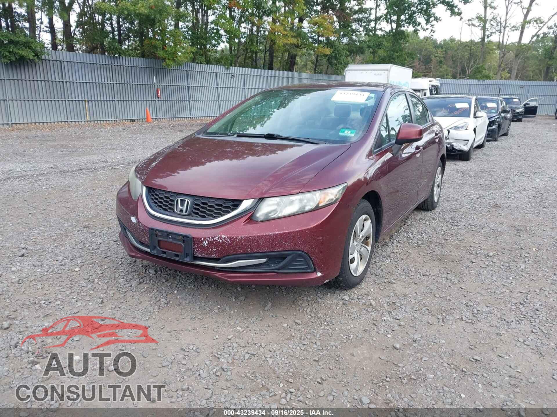 HONDA CIVIC 2013 - 19XFB2F55DE219617