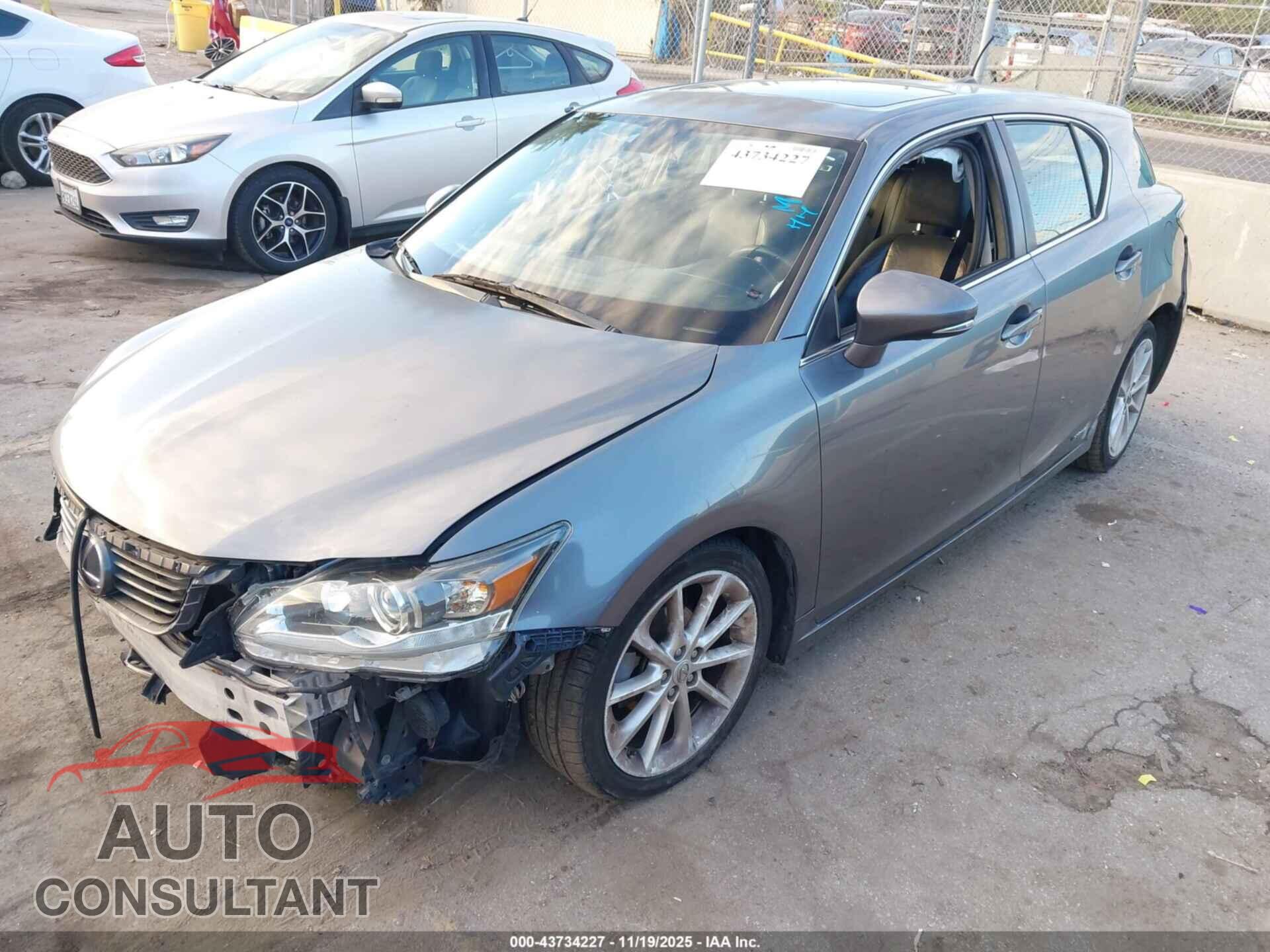 LEXUS CT 200H 2013 - JTHKD5BH0D2134206