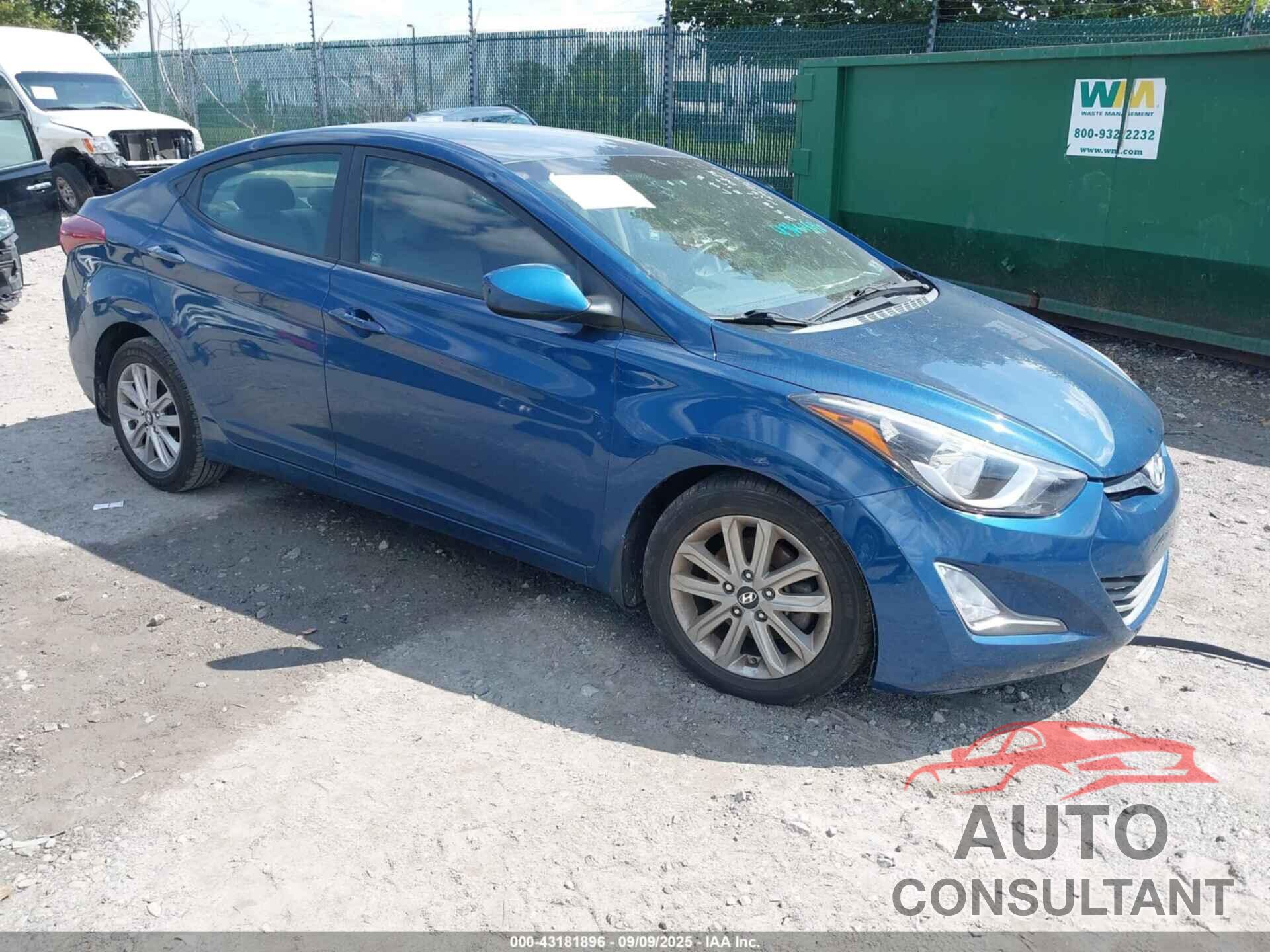 HYUNDAI ELANTRA 2016 - KMHDH4AE1GU587061