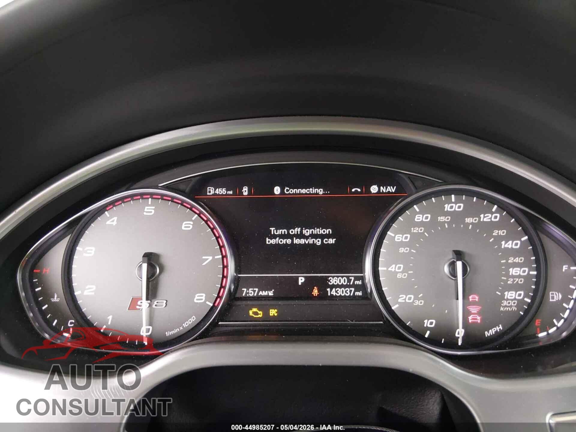 AUDI S8 2013 - WAUD2AFD1DN027421
