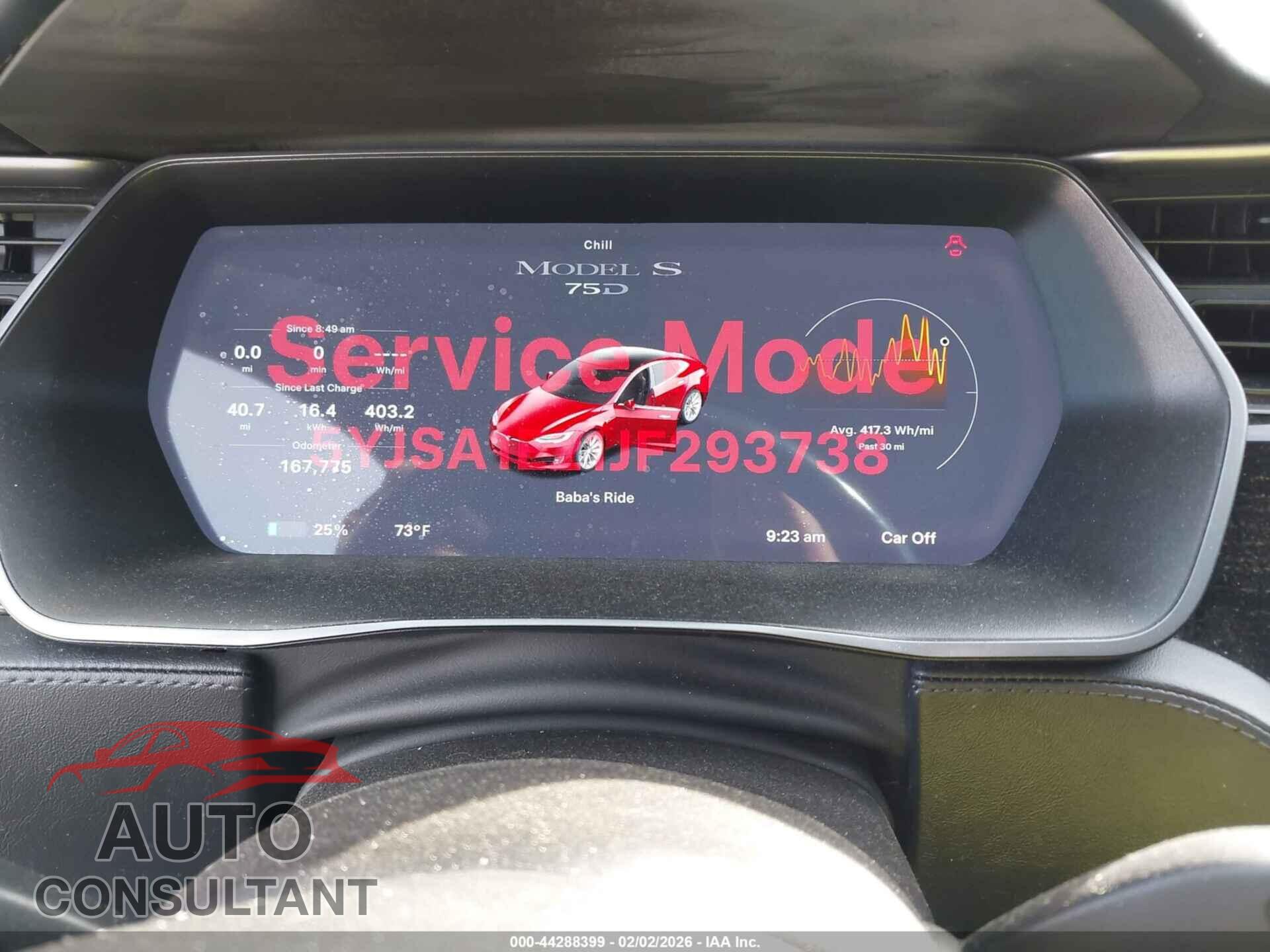 TESLA MODEL S 2018 - 5YJSA1E21JF293738