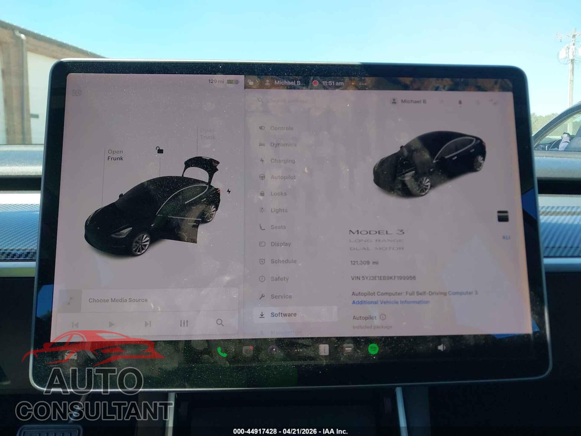 TESLA MODEL 3 2019 - 5YJ3E1EB9KF199956