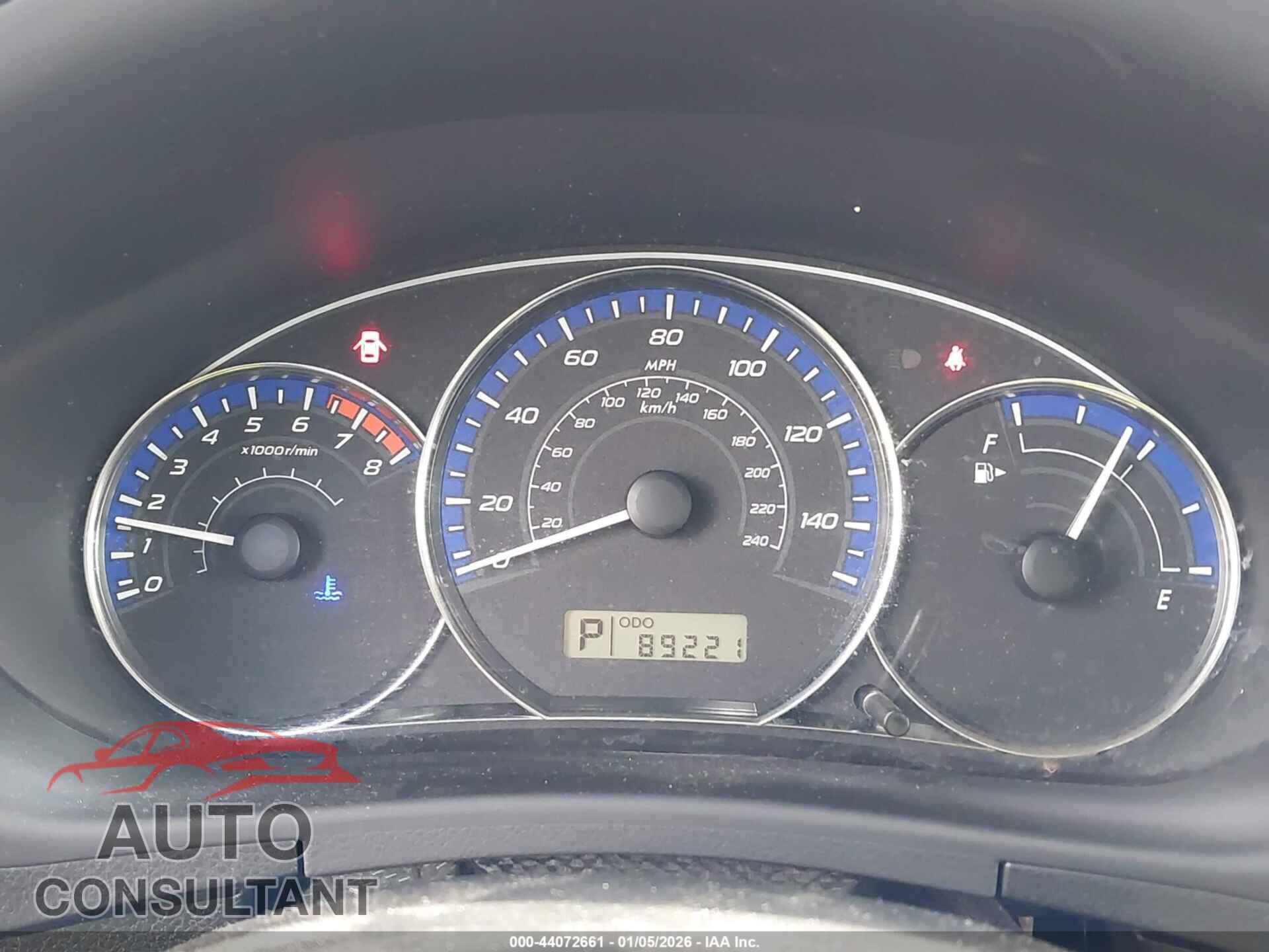 SUBARU FORESTER 2012 - JF2SHBDC8CH448379