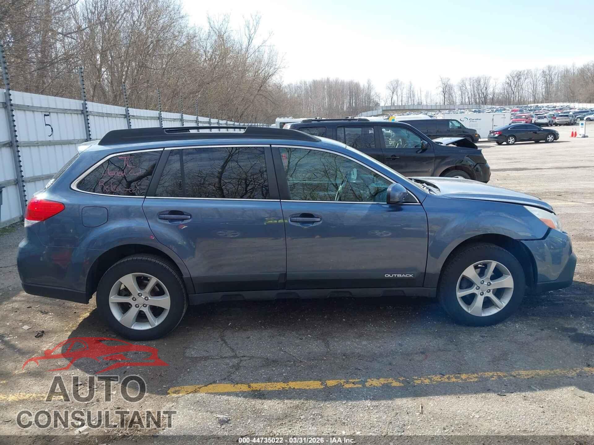 SUBARU OUTBACK 2013 - 4S4BRBCC2D3311252