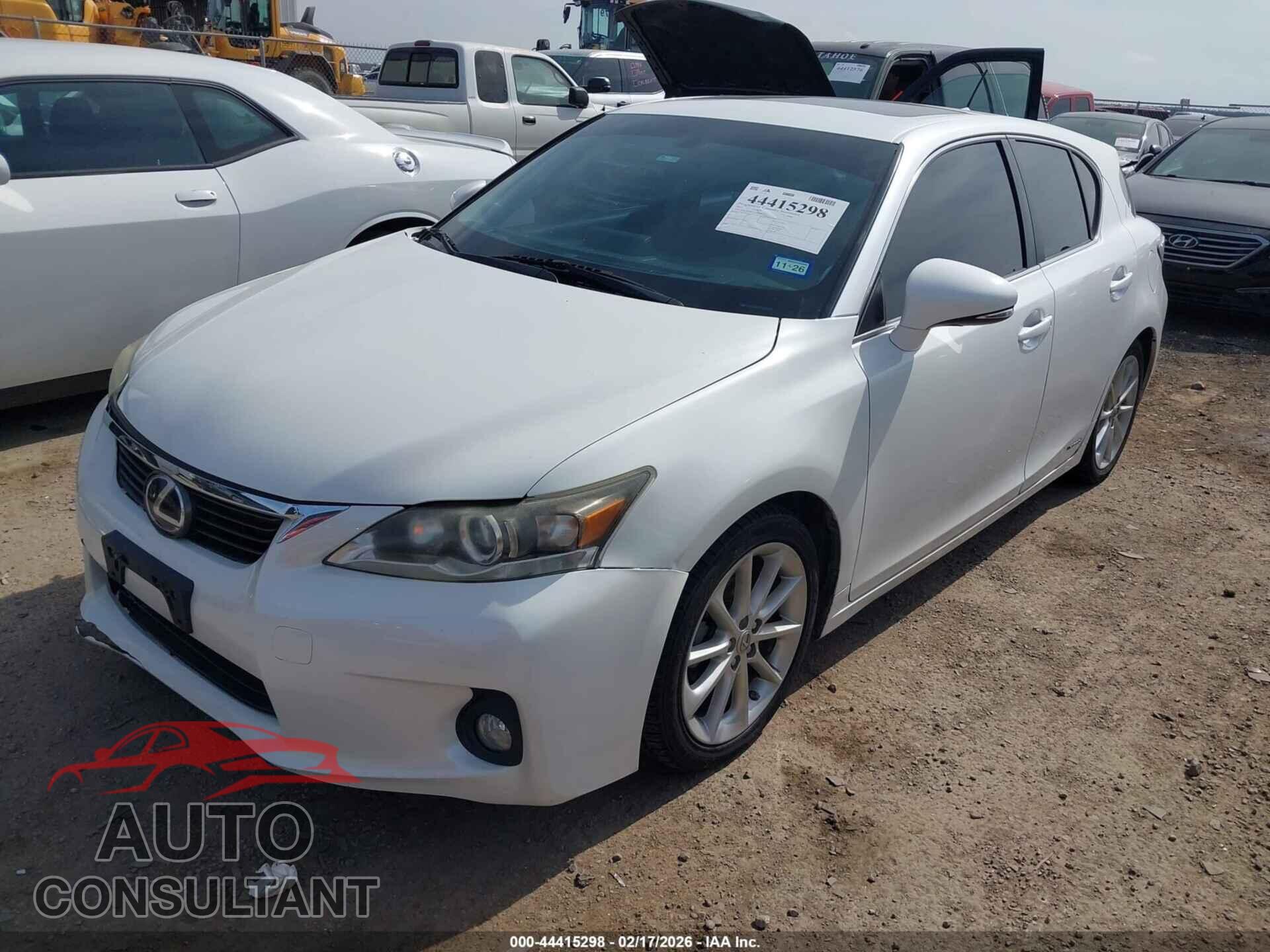 LEXUS CT 200H 2012 - JTHKD5BHXC2058024