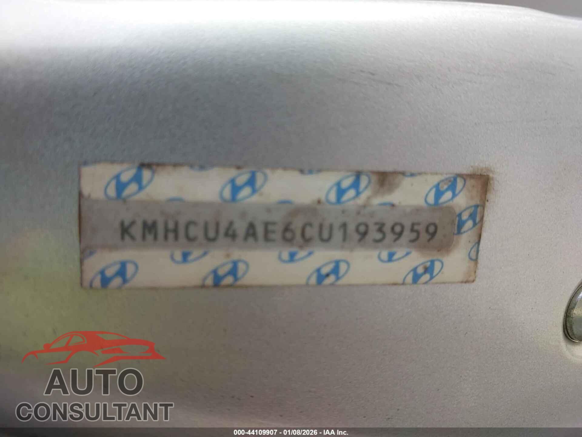 HYUNDAI ACCENT 2012 - KMHCU4AE6CU193959