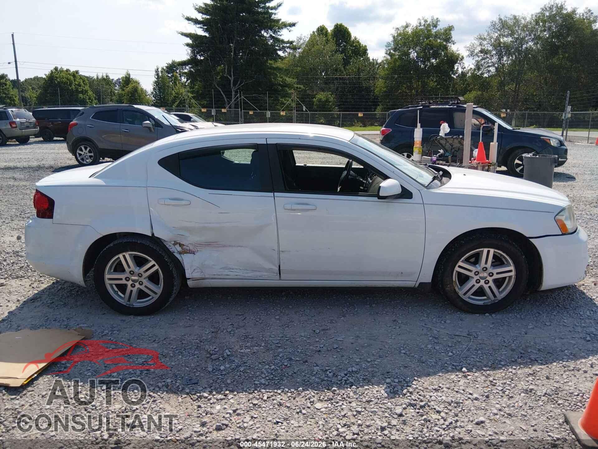 DODGE AVENGER 2012 - 1C3CDZCB2CN290238