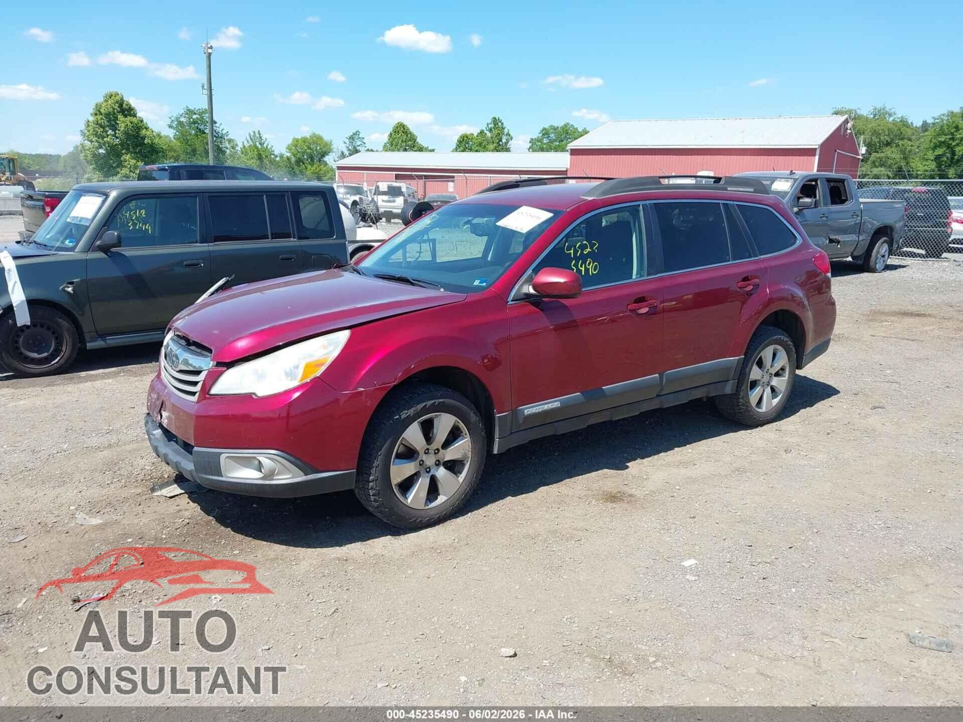 SUBARU OUTBACK 2012 - 4S4BRDAC2C2279938