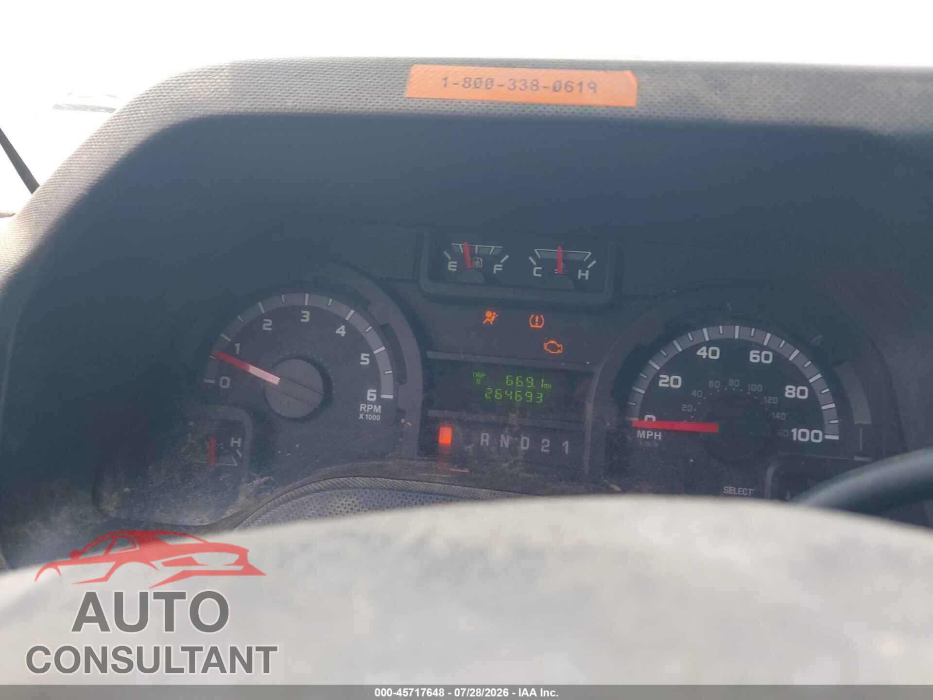 FORD E-250 2013 - 1FTNS2EL2DDA81239
