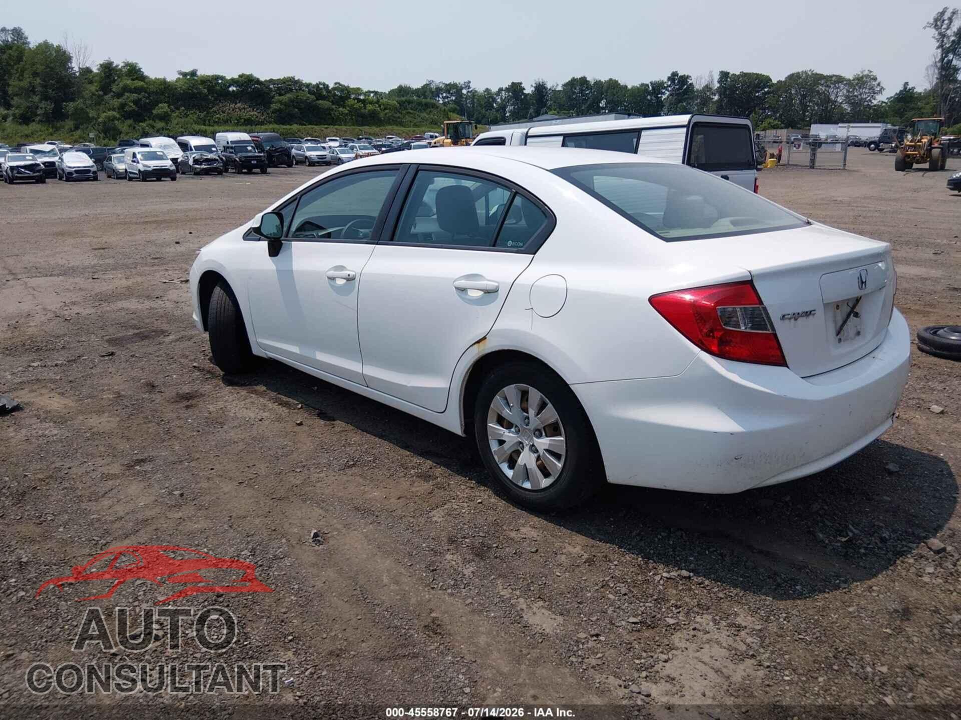 HONDA CIVIC 2012 - 19XFB2F55CE337357