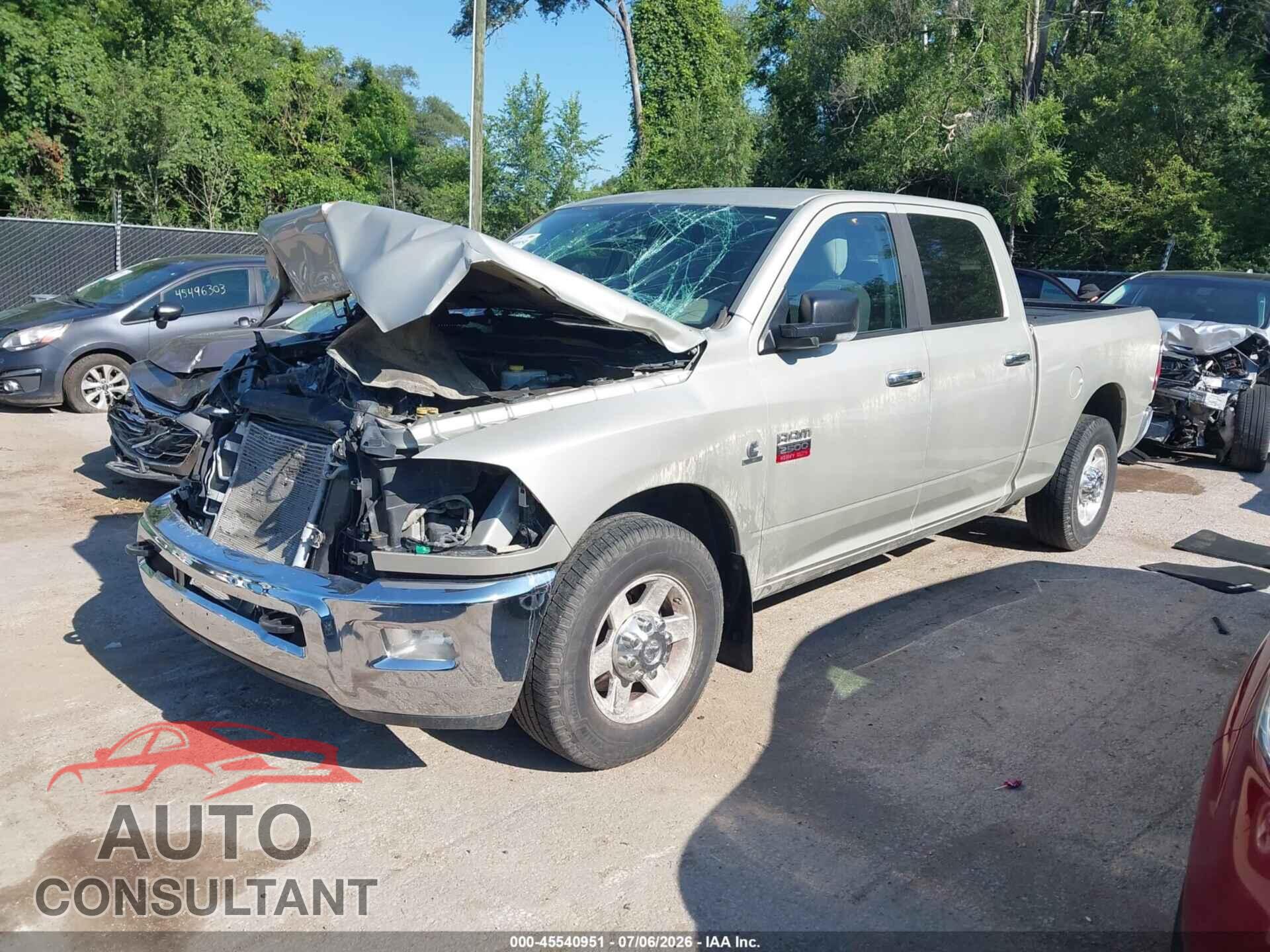 DODGE RAM 2500 2010 - 3D7TP2CL0AG186572