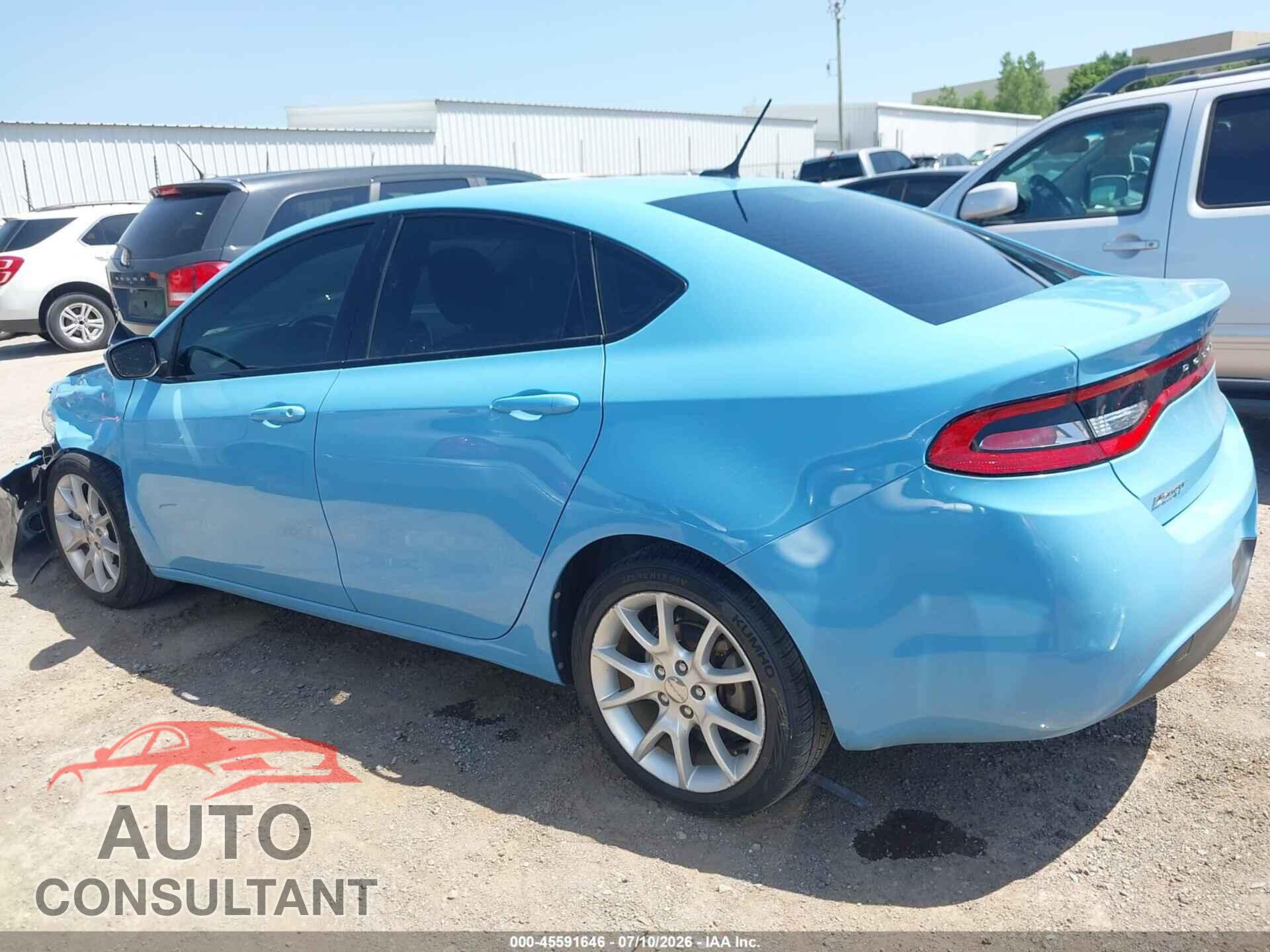 DODGE DART 2013 - 1C3CDFBA0DD214256