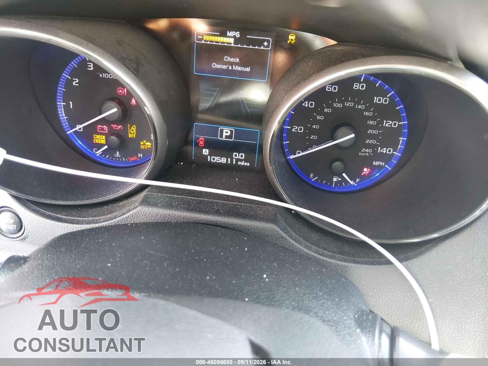 SUBARU OUTBACK 2019 - 4S4BSAFC7K3255025