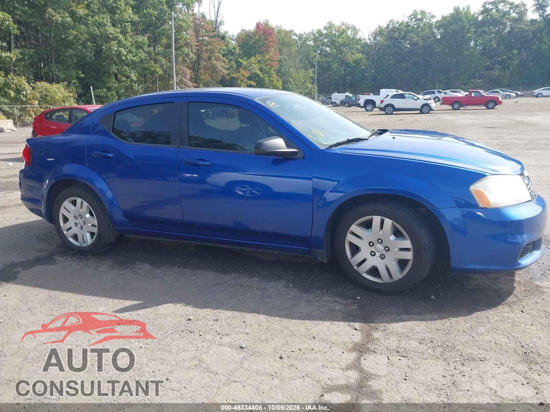 DODGE AVENGER 2012 - 1C3CDZAB7CN148535