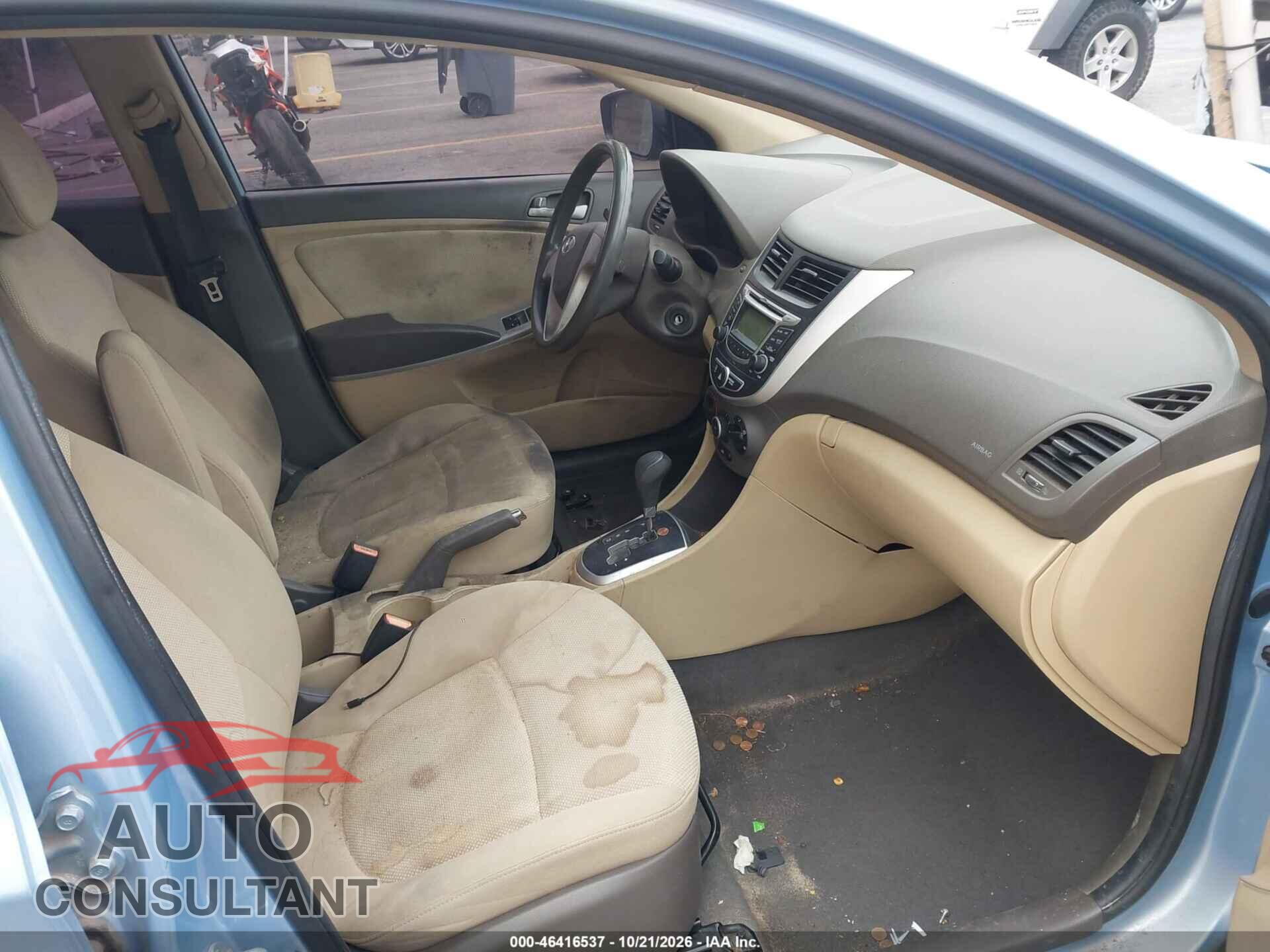 HYUNDAI ACCENT 2013 - KMHCT4AE8DU548148