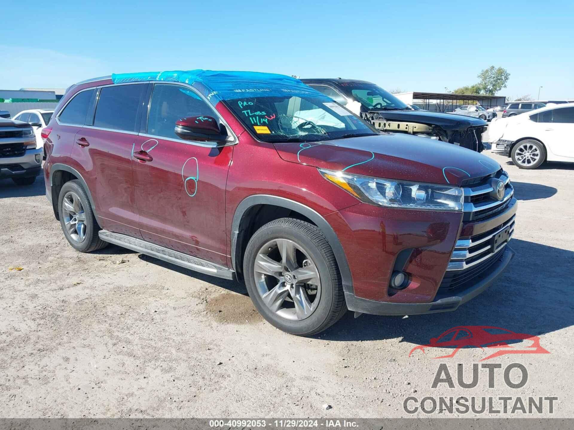 TOYOTA HIGHLANDER 2017 - 5TDYZRFH1HS220931