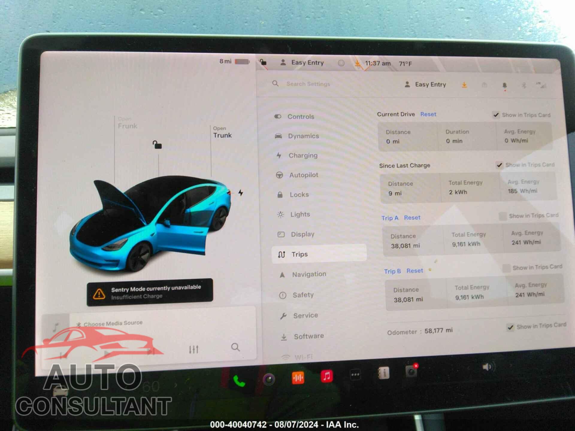 TESLA MODEL 3 2019 - 5YJ3E1EA8KF299439