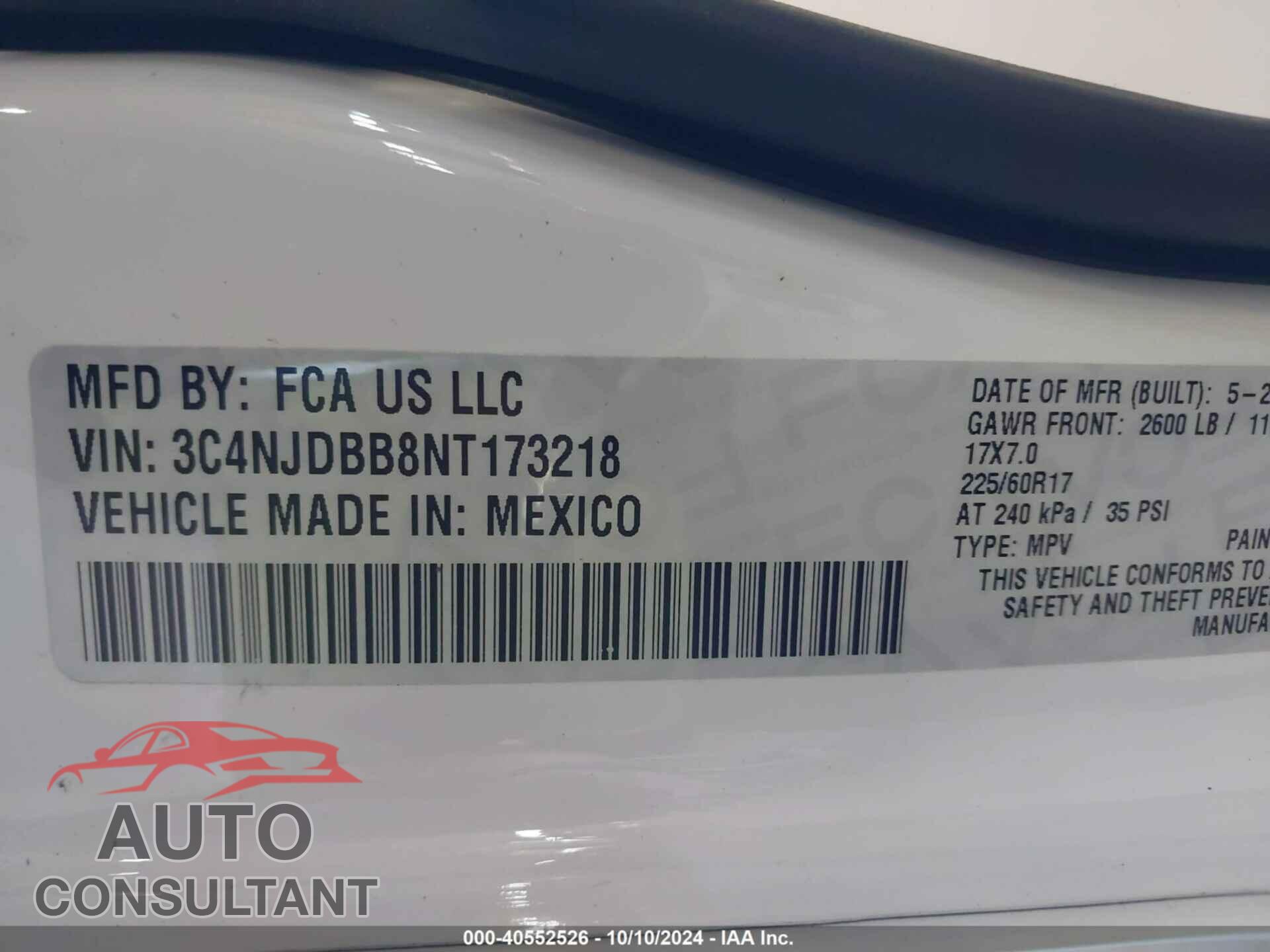 JEEP COMPASS 2022 - 3C4NJDBB8NT173218