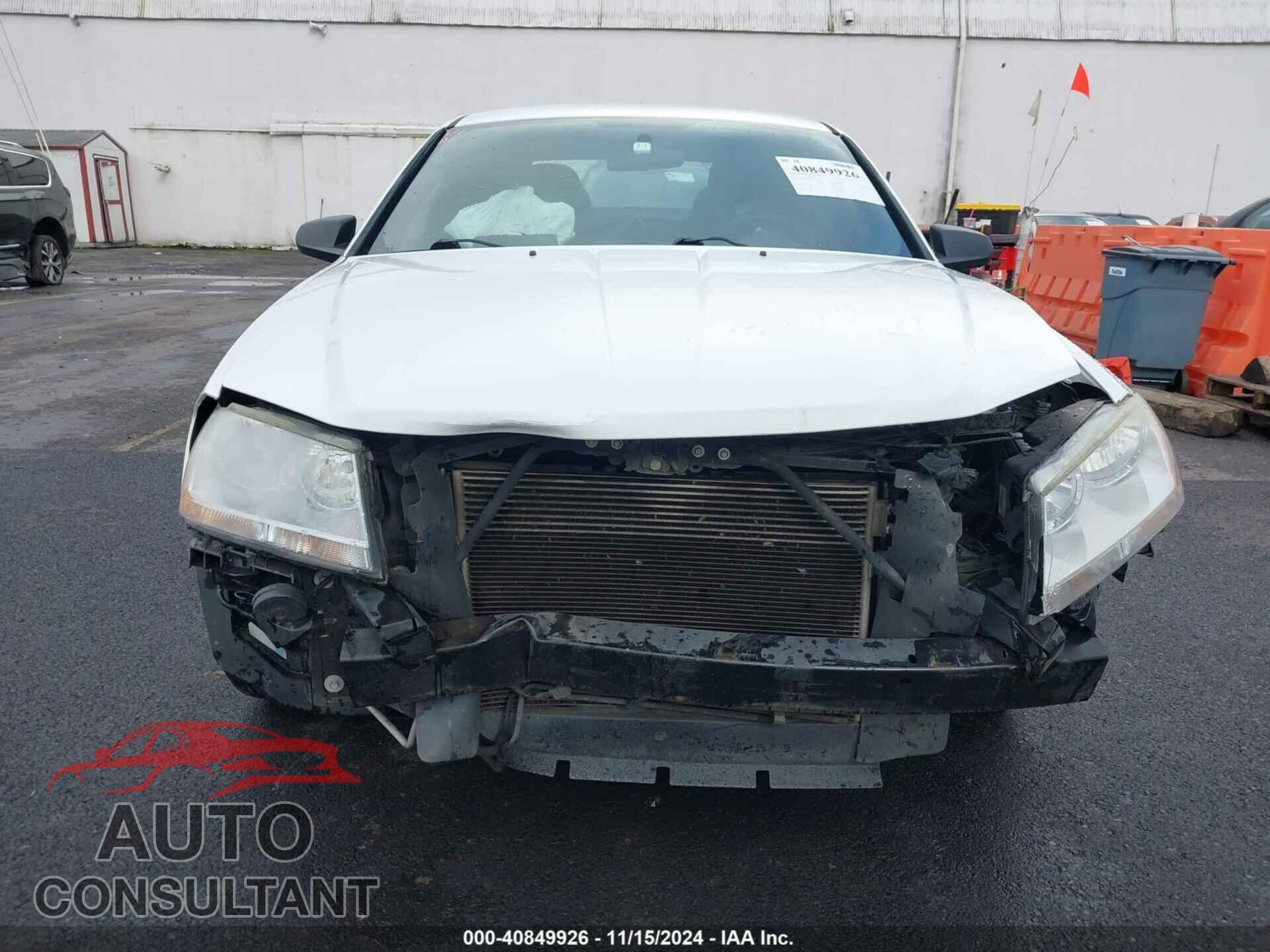 DODGE AVENGER 2012 - 1C3CDZAB9CN322718