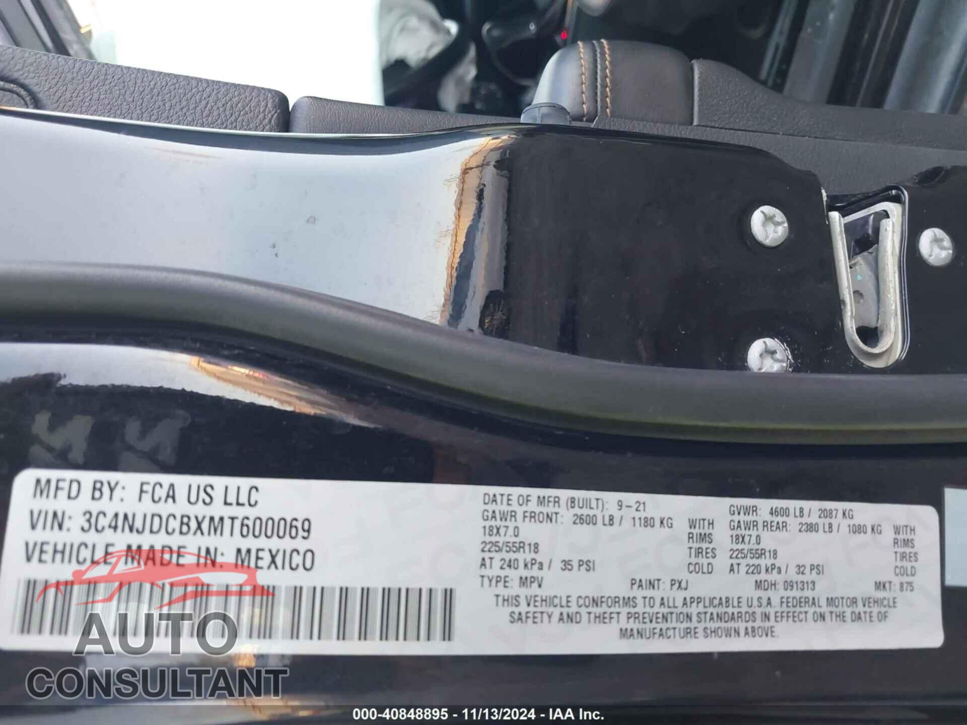 JEEP COMPASS 2021 - 3C4NJDCBXMT600069