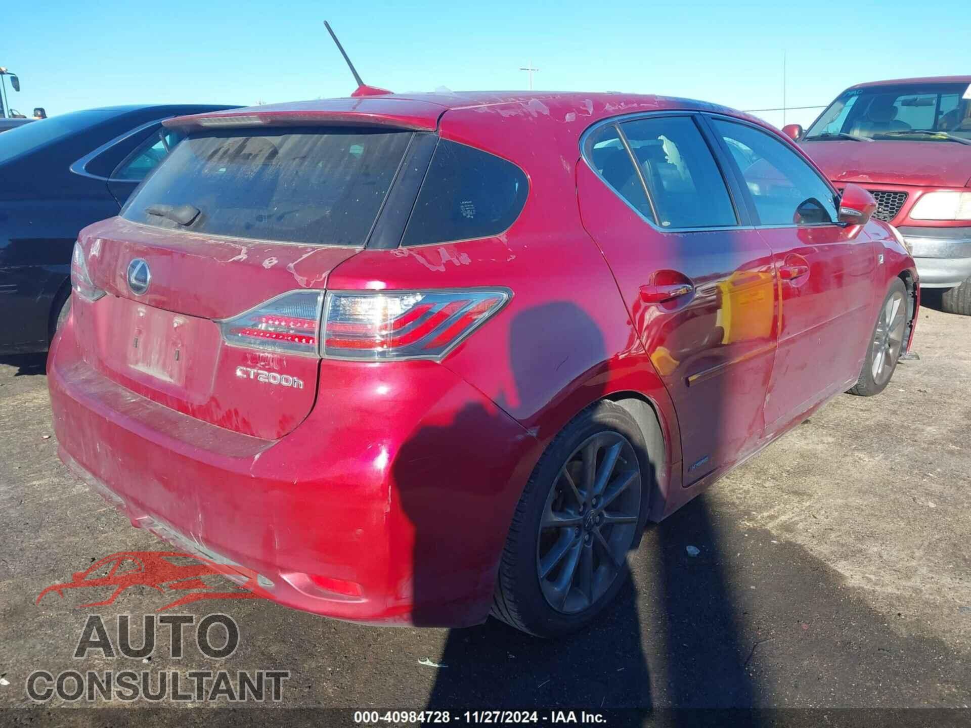 LEXUS CT 200H 2013 - JTHKD5BH8D2134406