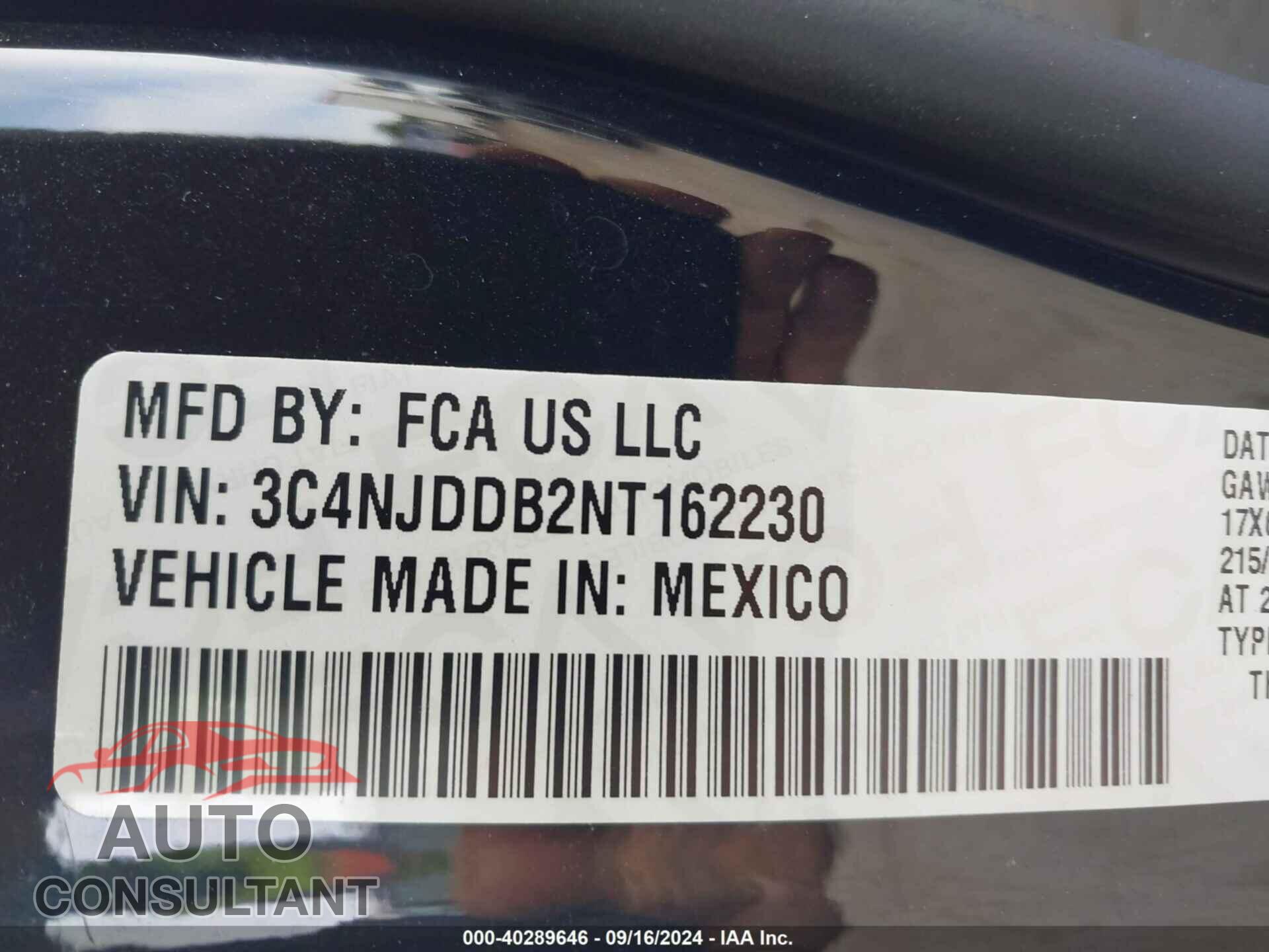 JEEP COMPASS 2022 - 3C4NJDDB2NT162230