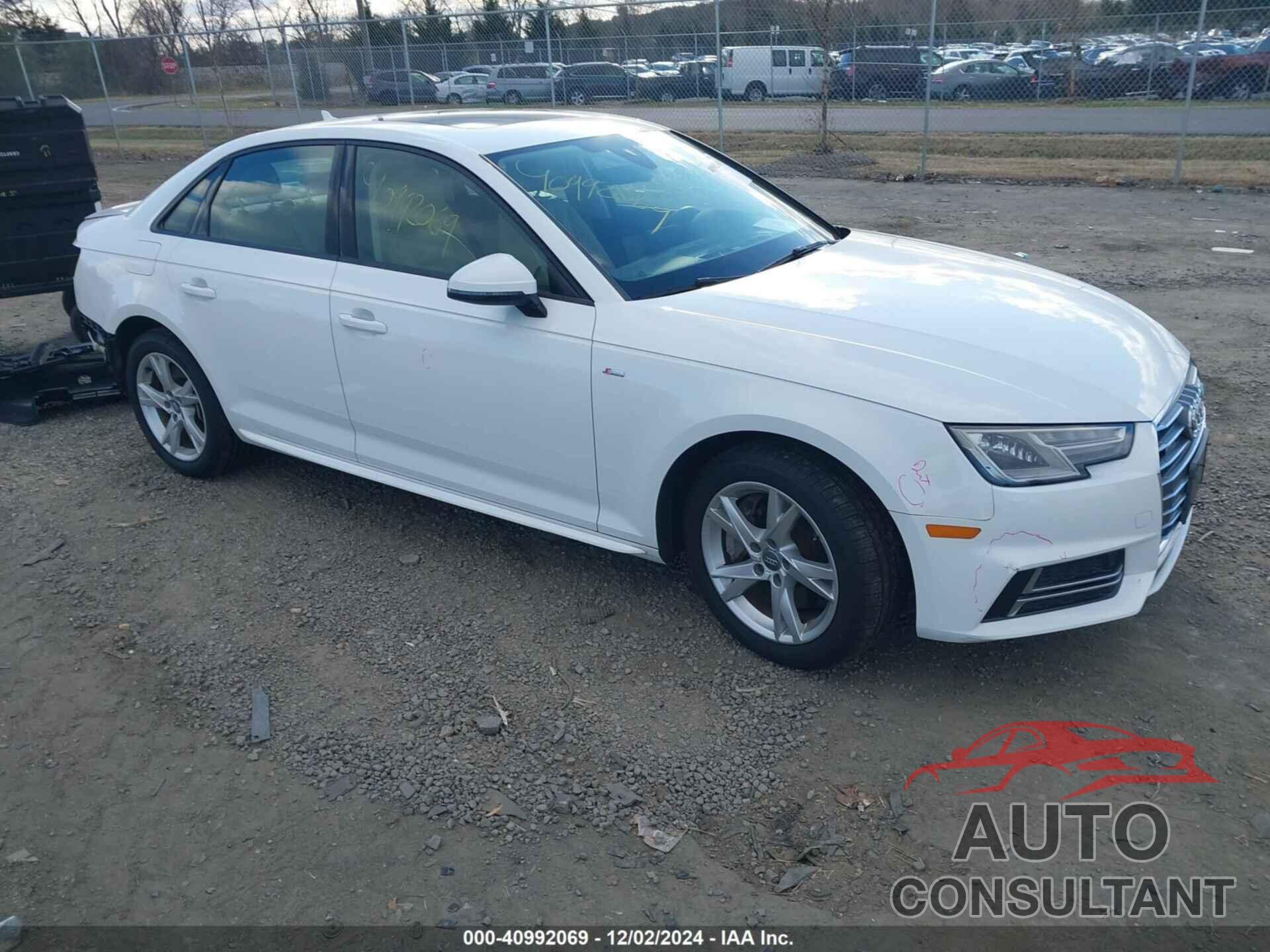 AUDI A4 2018 - WAUDNAF43JA140877