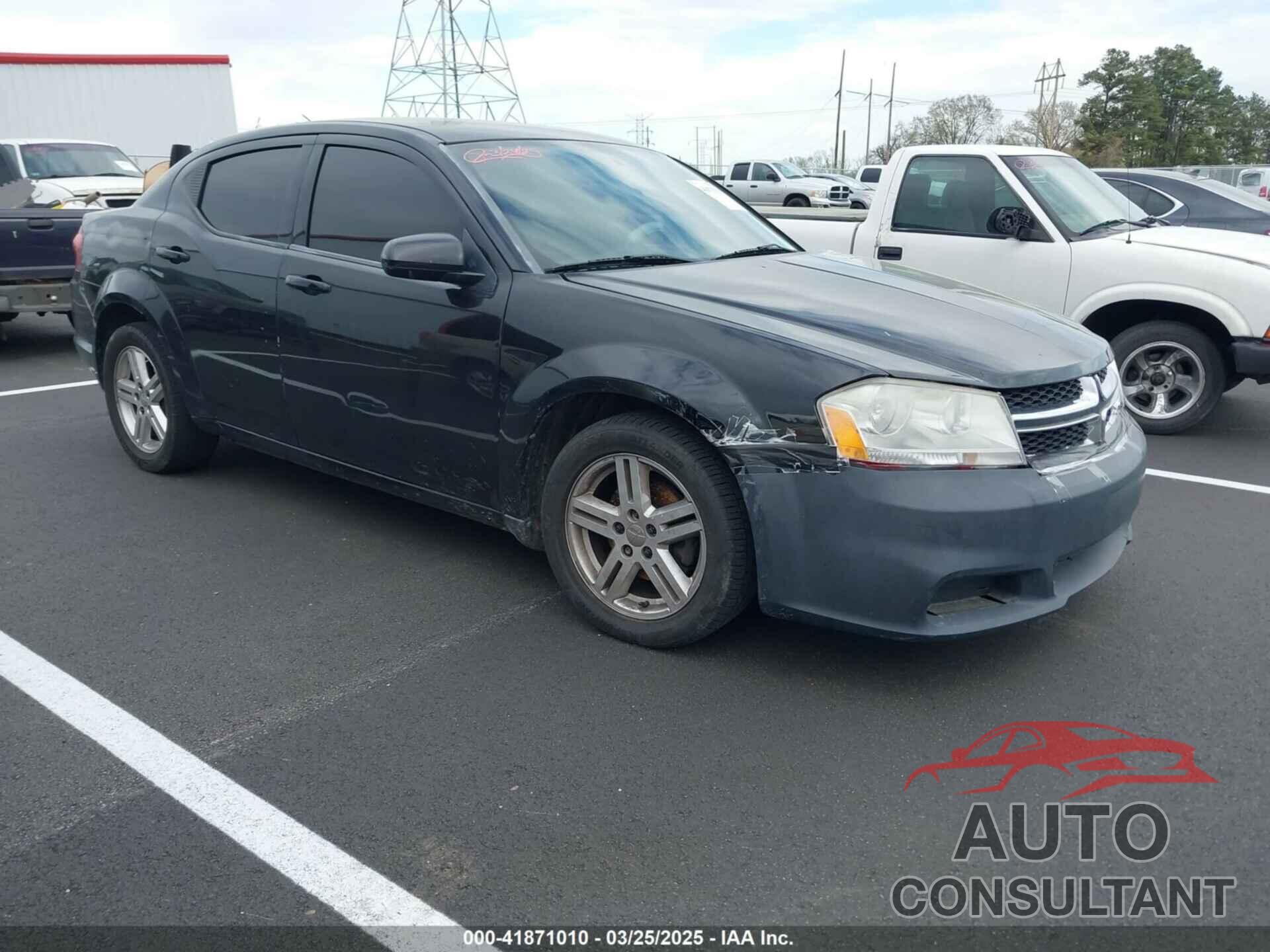 DODGE AVENGER 2012 - 1C3CDZCB3CN195221