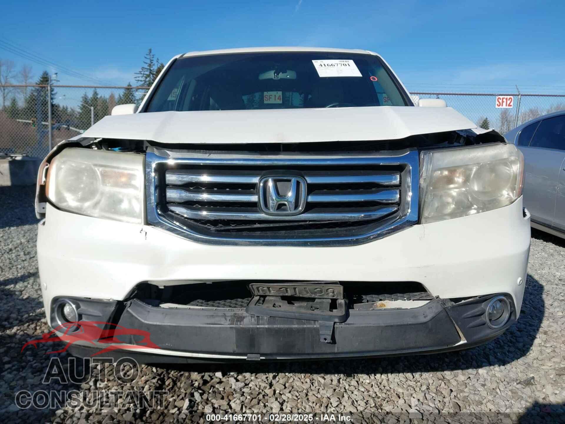 HONDA PILOT 2012 - 5FNYF4H94CB054029