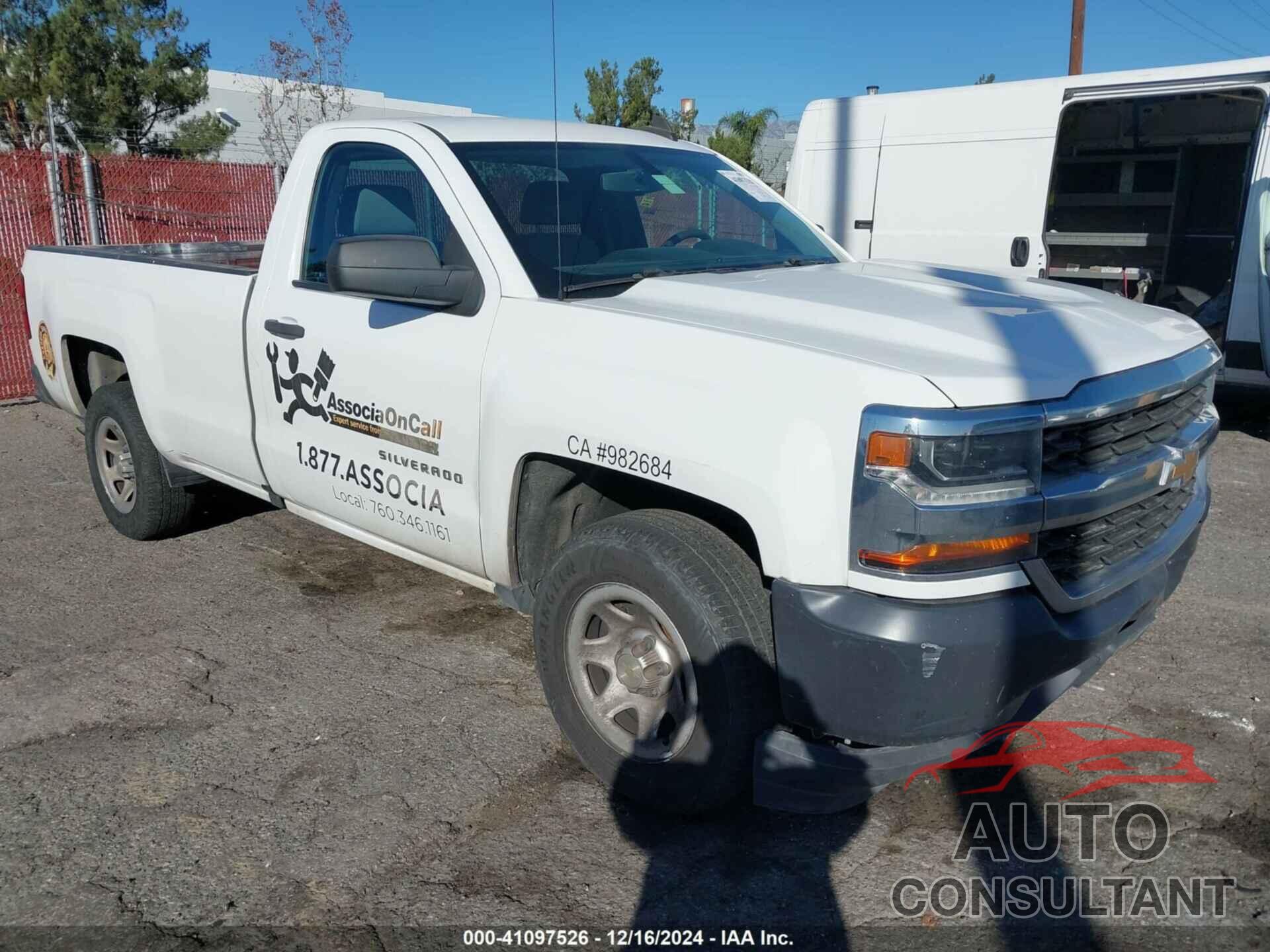 CHEVROLET SILVERADO 1500 2016 - 1GCNCNEH6GZ411157
