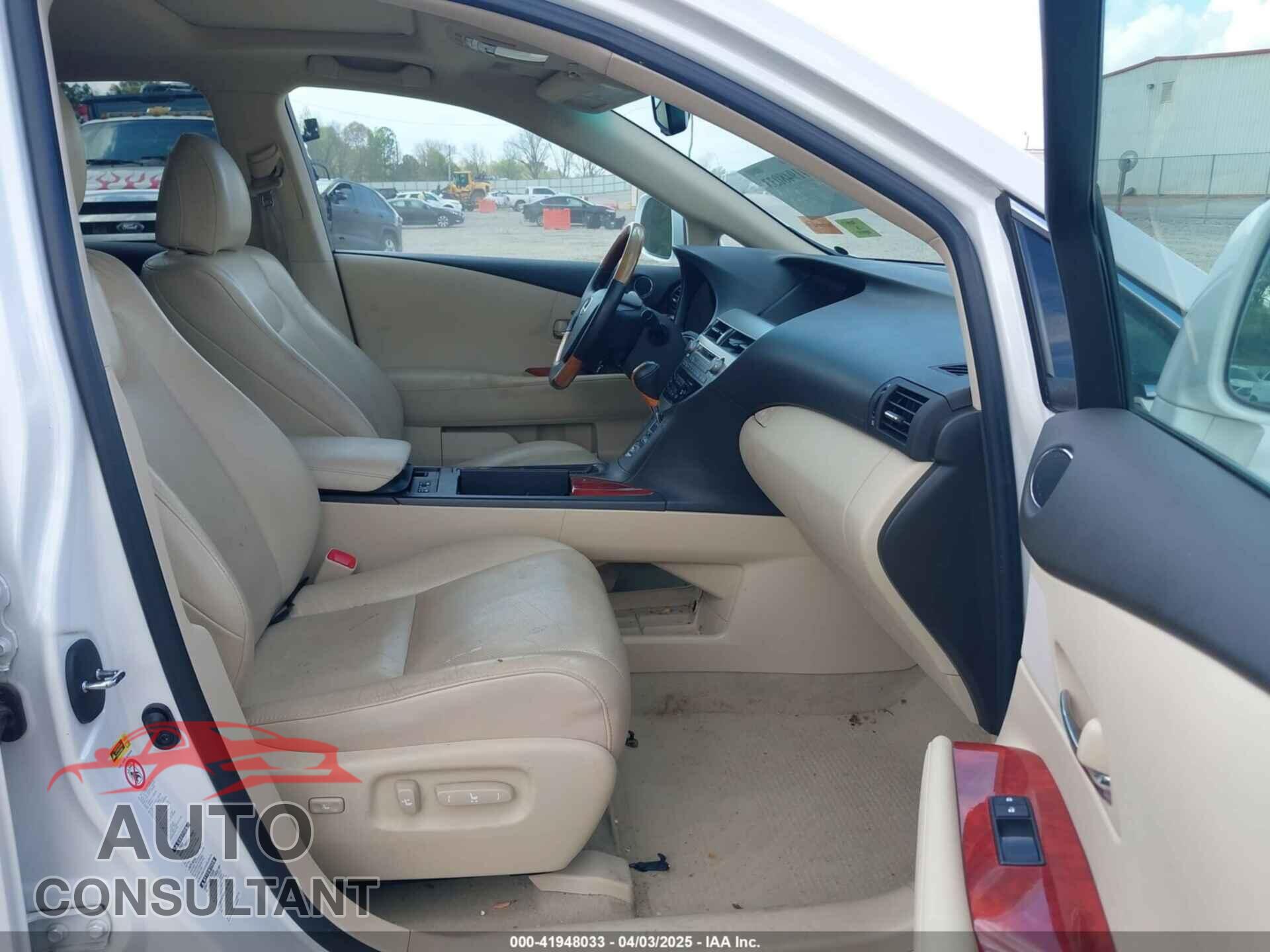 LEXUS RX 350 2012 - 2T2BK1BA9CC131013