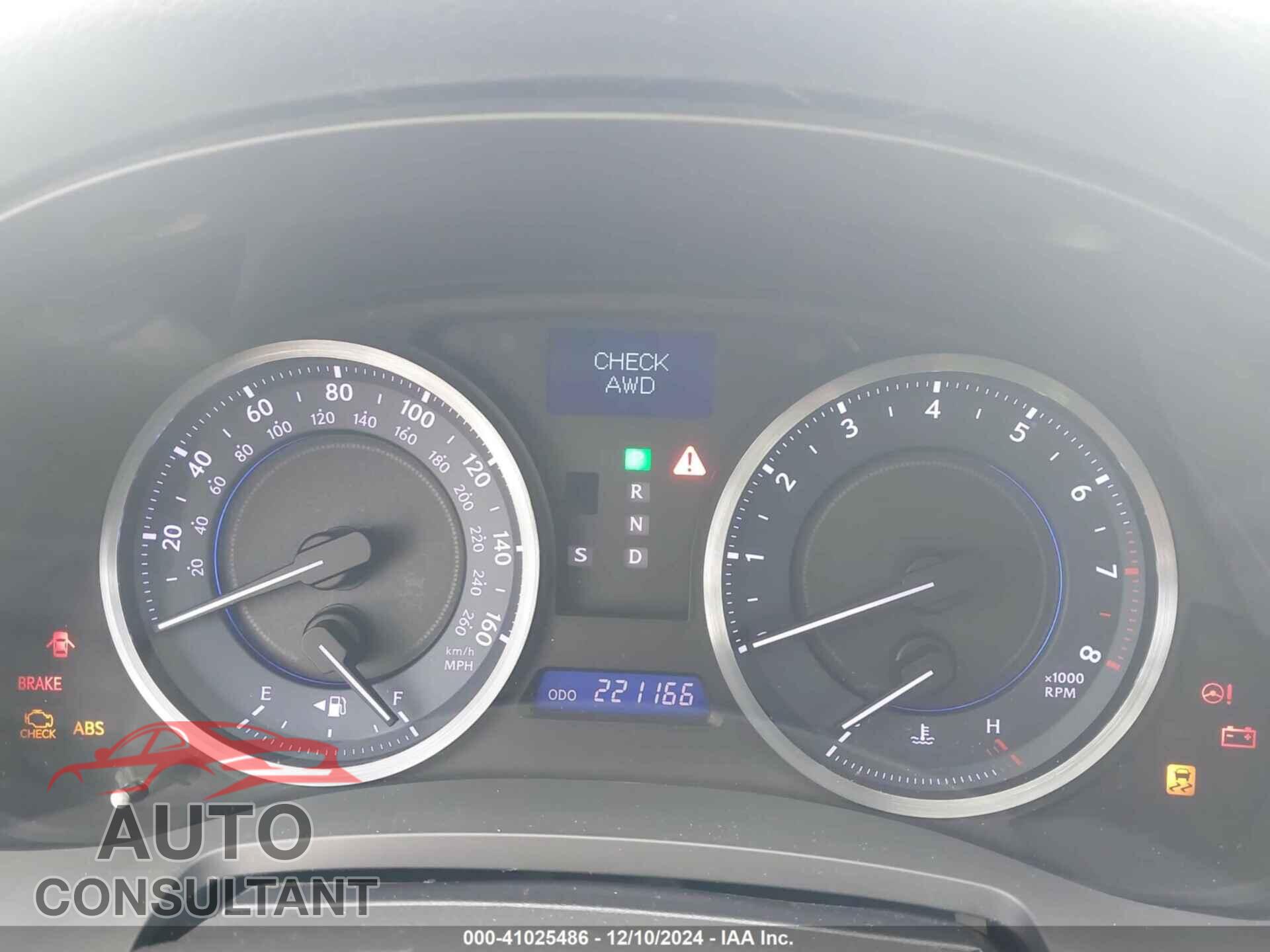 LEXUS IS 250 2012 - JTHCF5C27C5052978