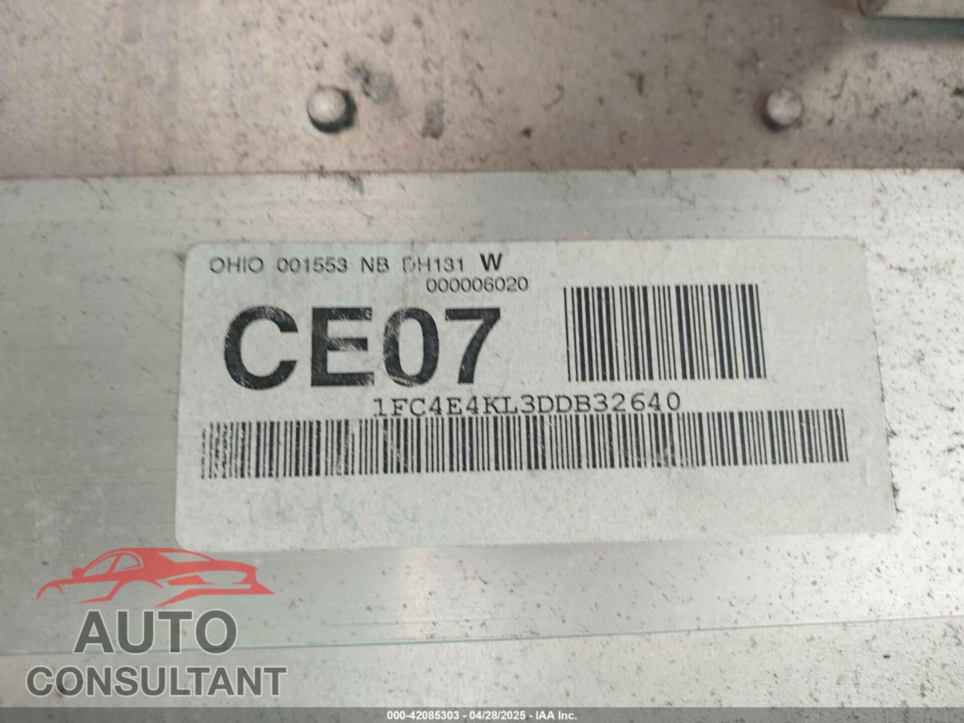 FORD E-450 STRIPPED 2013 - 1FC4E4KL3DDB32640