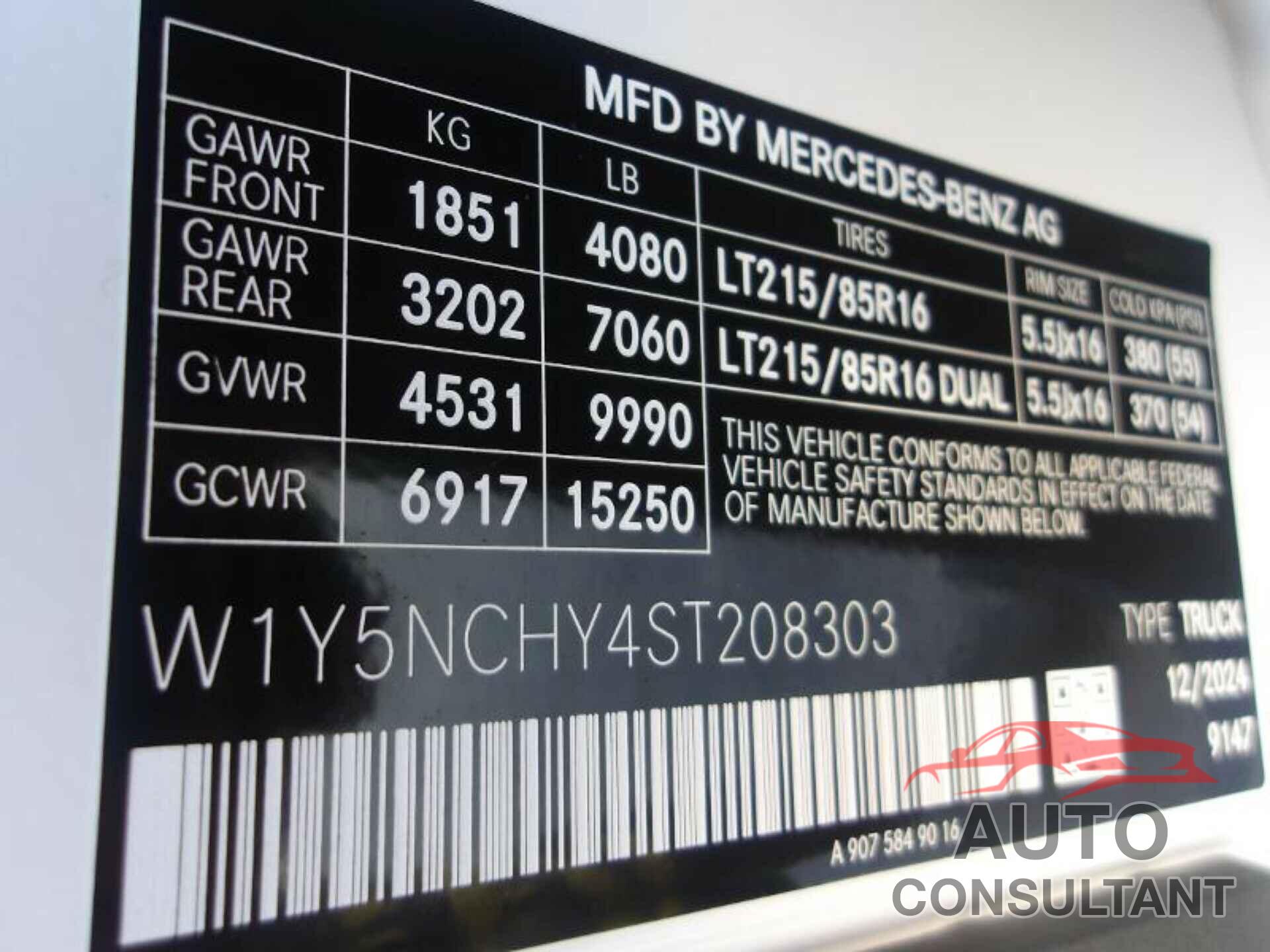 MERCEDES-BENZ SPRINTER 3500 2025 - W1Y5NCHY4ST208303