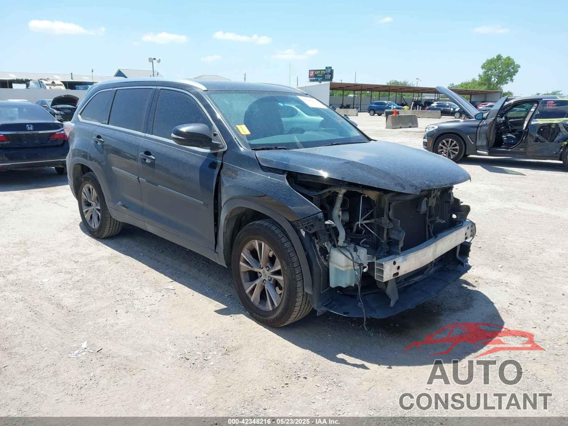 TOYOTA HIGHLANDER 2014 - 5TDKKRFH1ES036823