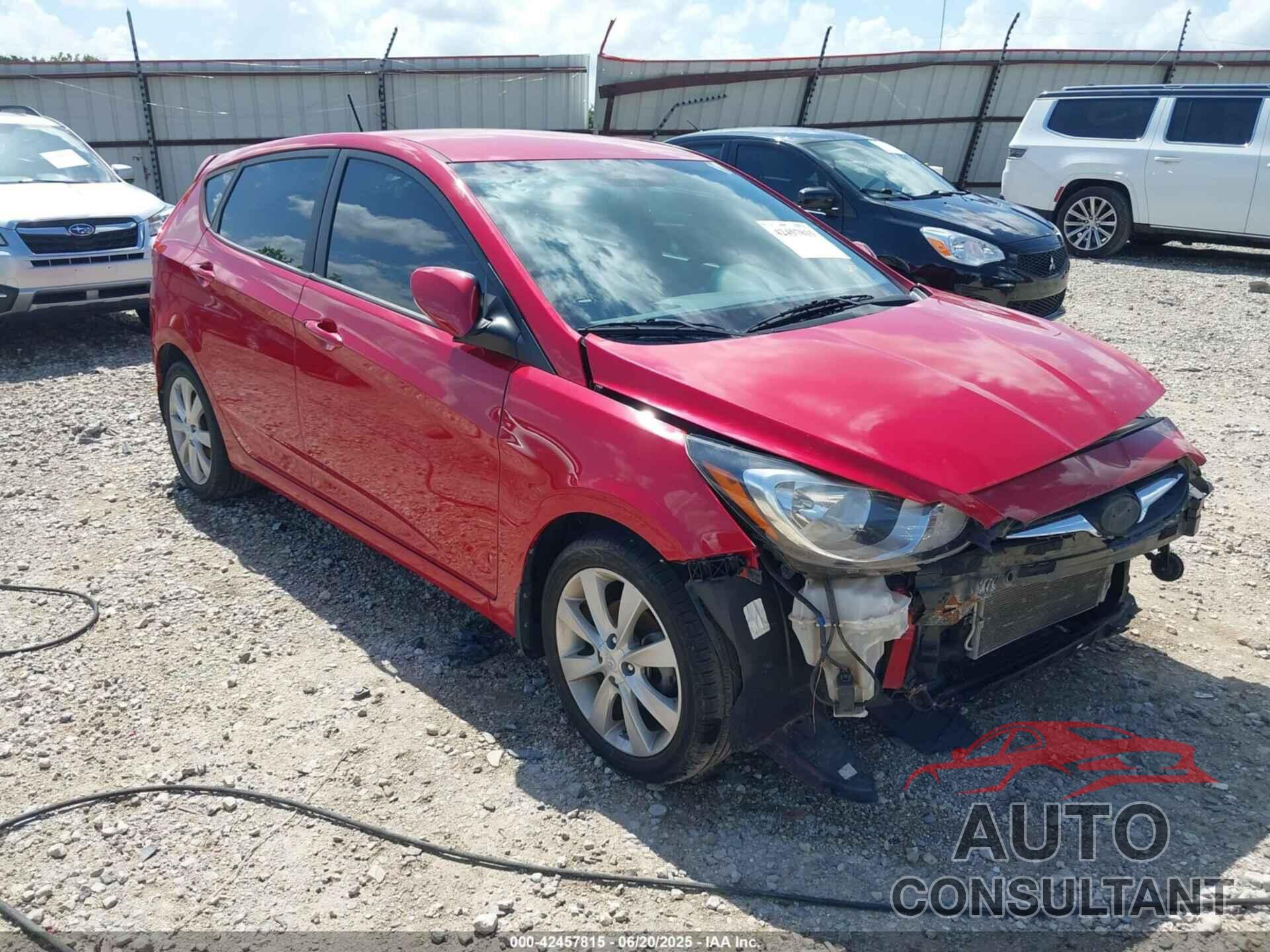 HYUNDAI ACCENT 2013 - KMHCU5AE1DU091489