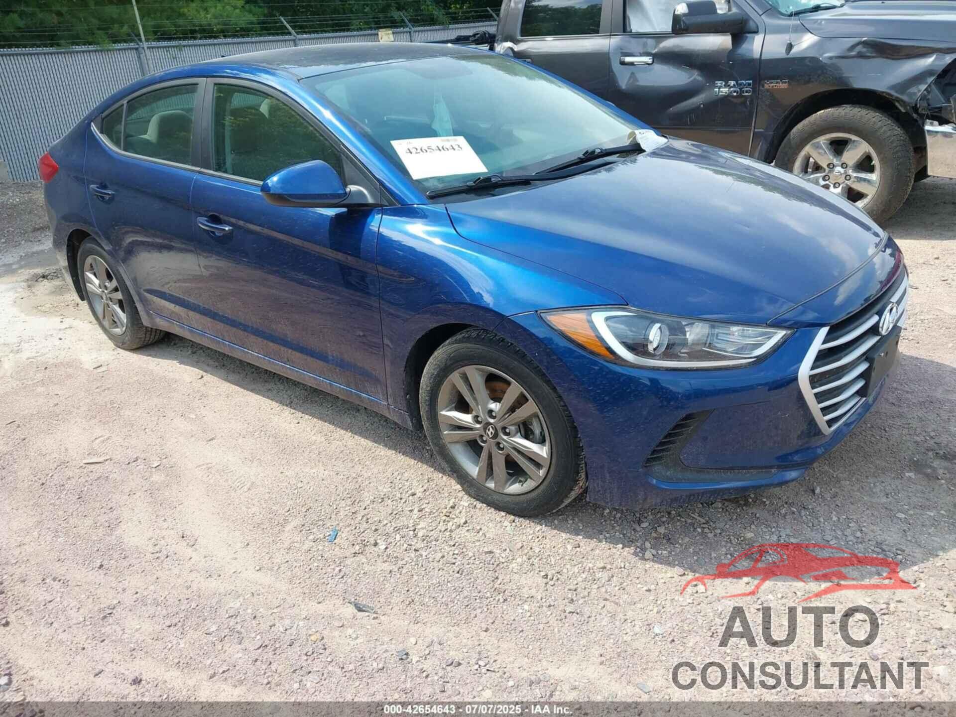 HYUNDAI ELANTRA 2018 - 5NPD84LF6JH319375