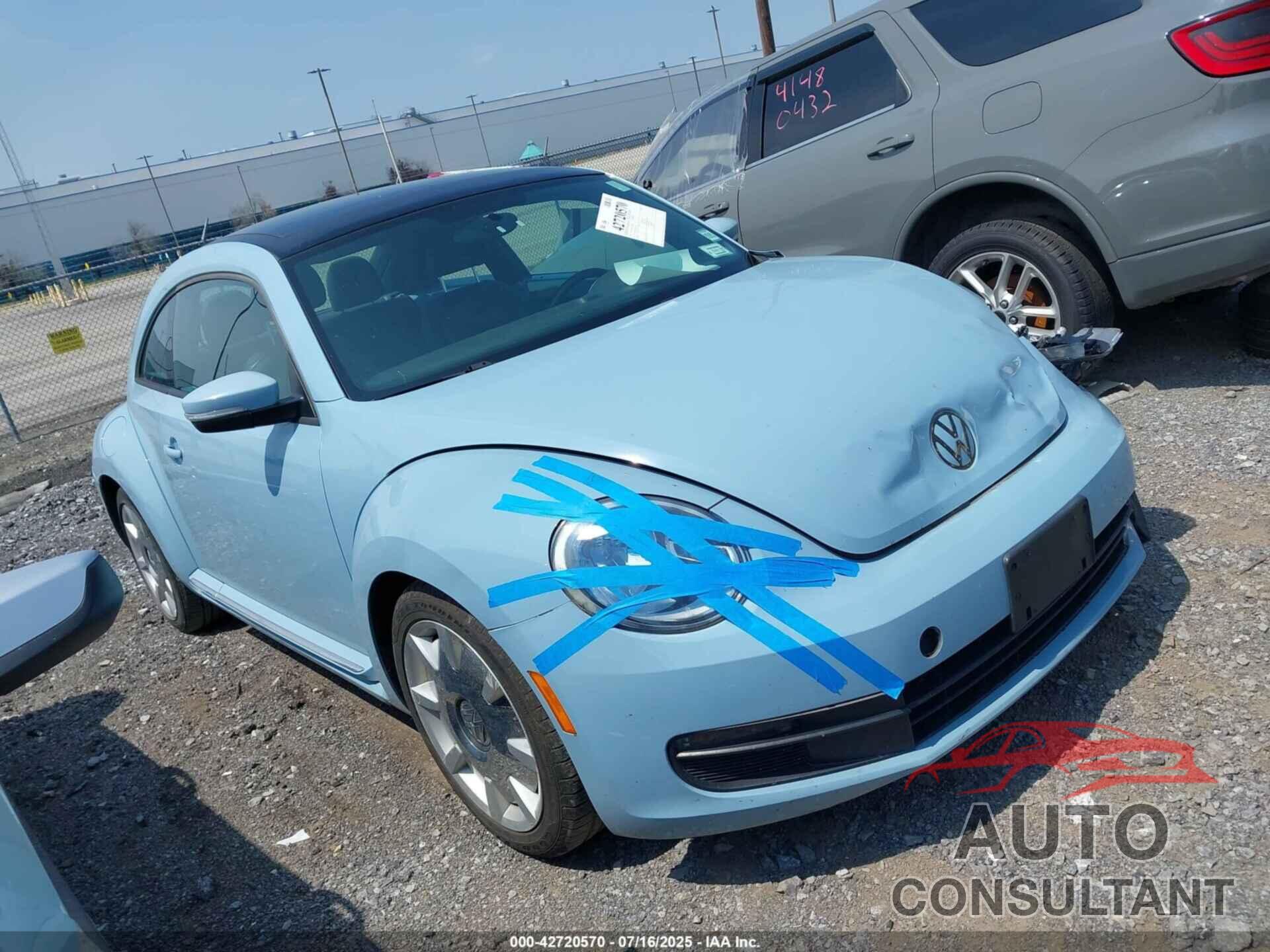 VOLKSWAGEN BEETLE 2012 - 3VWJP7ATXCM627093