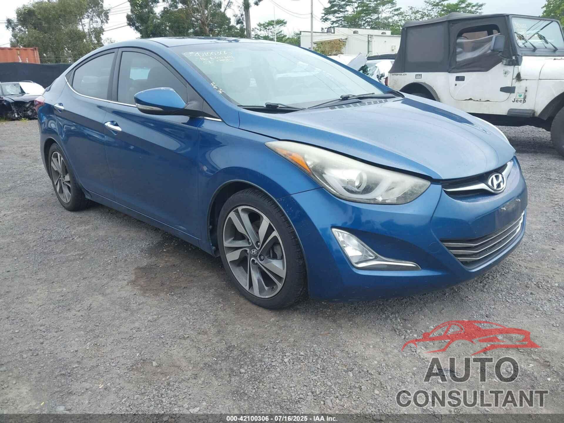 HYUNDAI ELANTRA 2016 - KMHDH4AE2GU622724