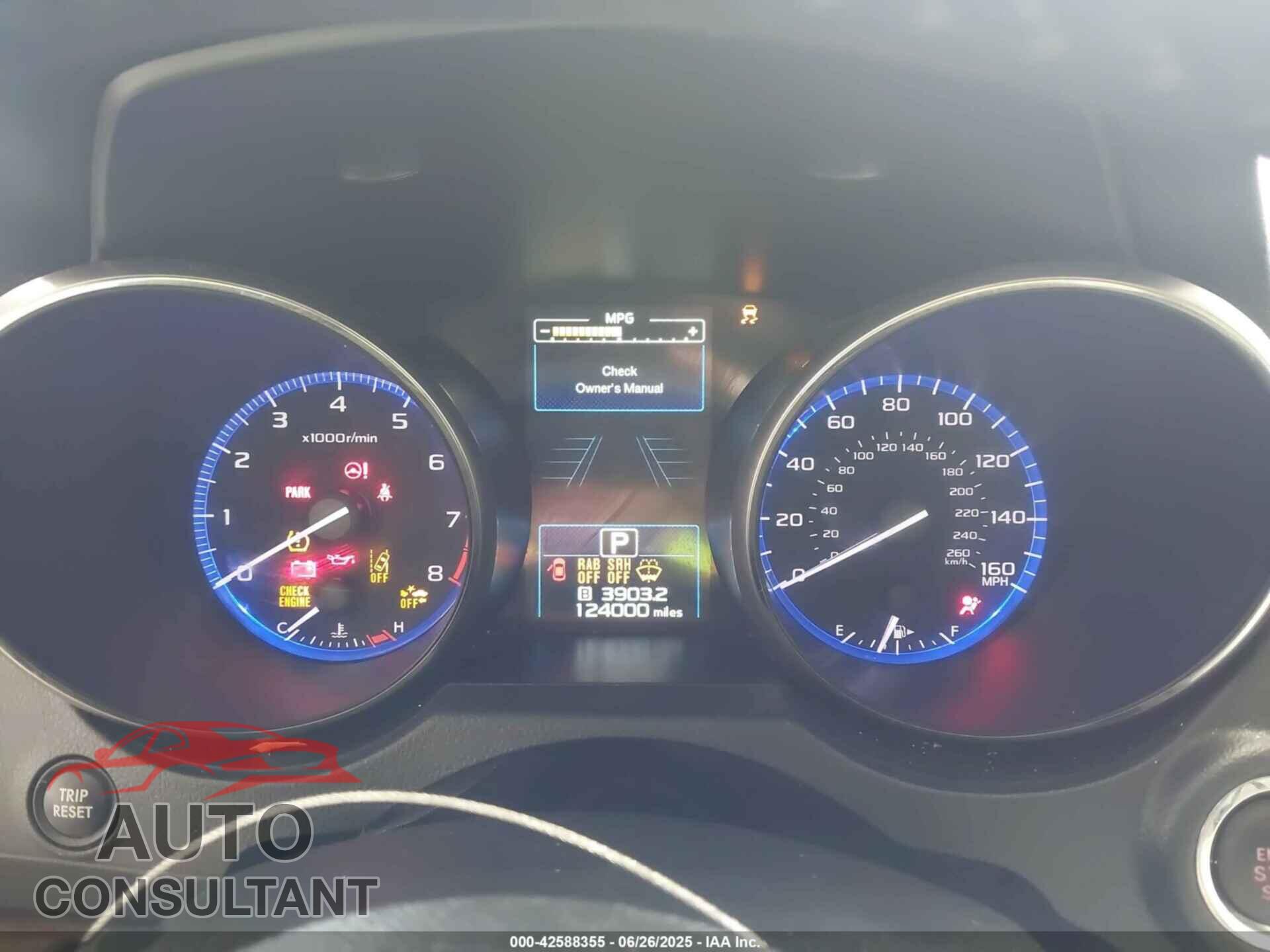 SUBARU OUTBACK 2018 - 4S4BSENC3J3203155