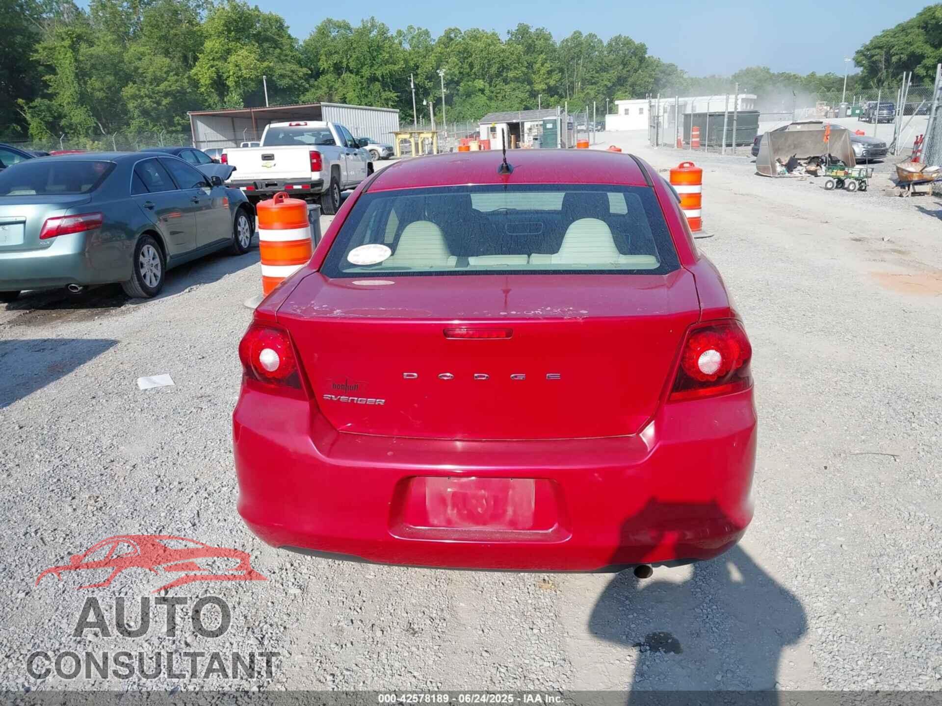 DODGE AVENGER 2013 - 1C3CDZAB8DN536293