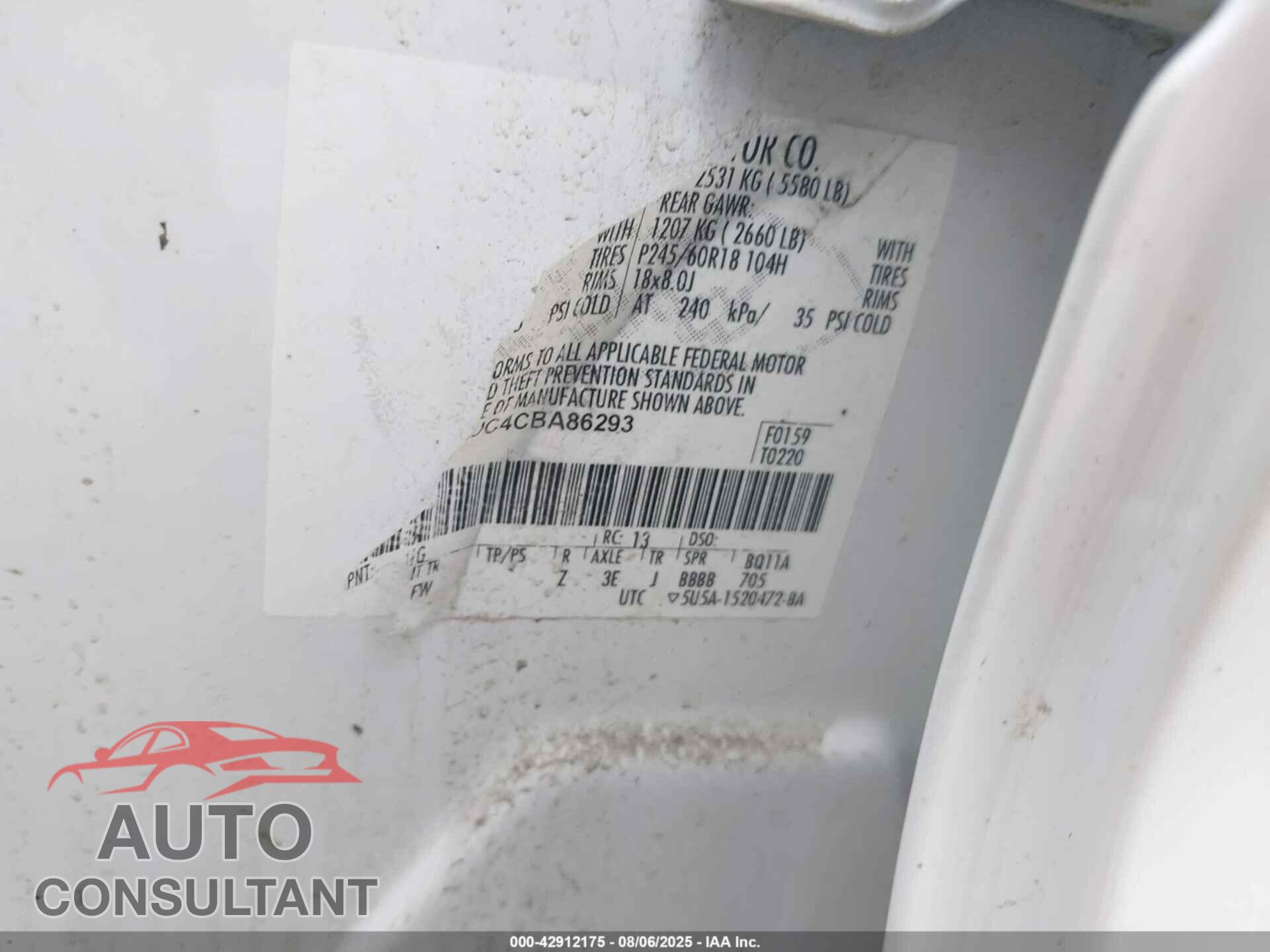 FORD EDGE 2012 - 2FMDK4JC4CBA86293