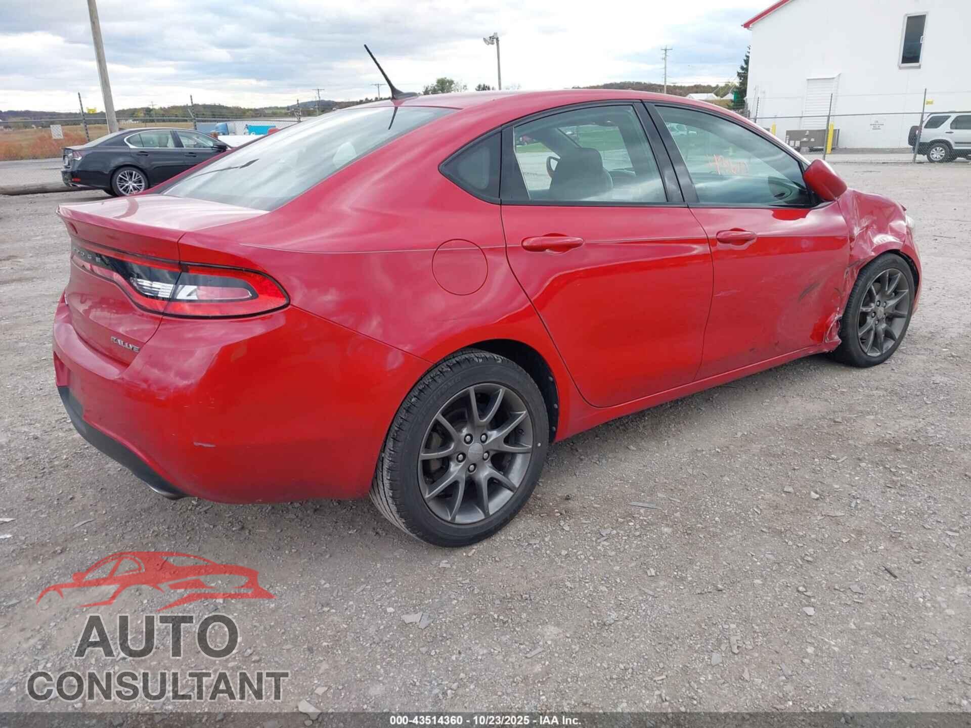 DODGE DART 2013 - 1C3CDFBA0DD204245