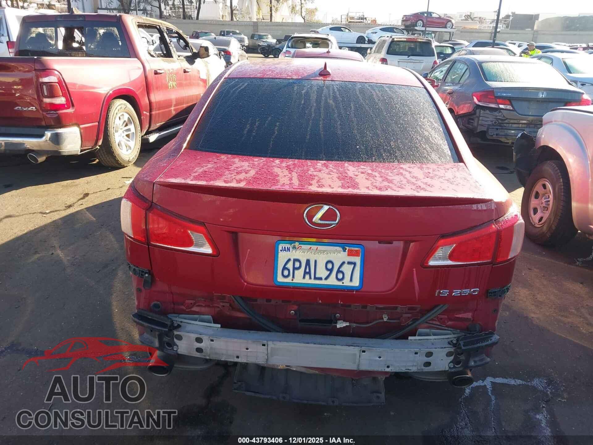 LEXUS IS 250 2011 - JTHBF5C23B5135902