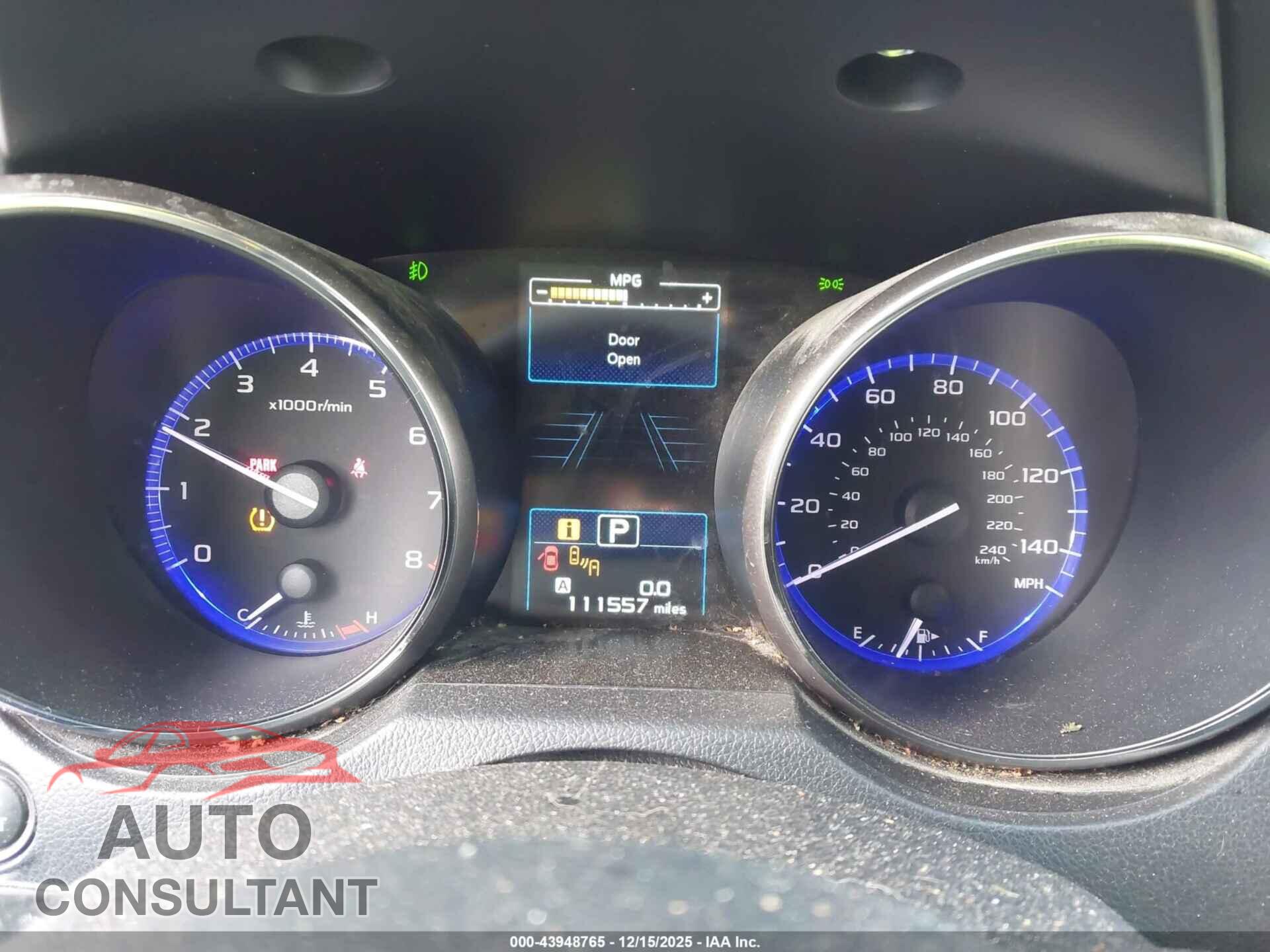 SUBARU OUTBACK 2018 - 4S4BSAFC8J3208794