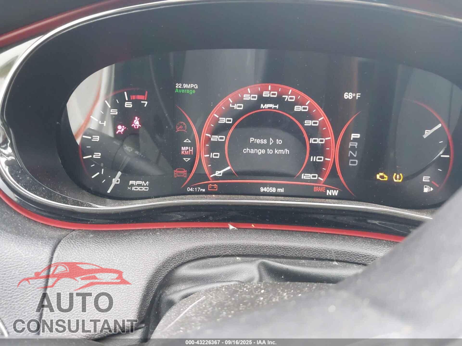 DODGE DART 2016 - 1C3CDFEB5GD623913