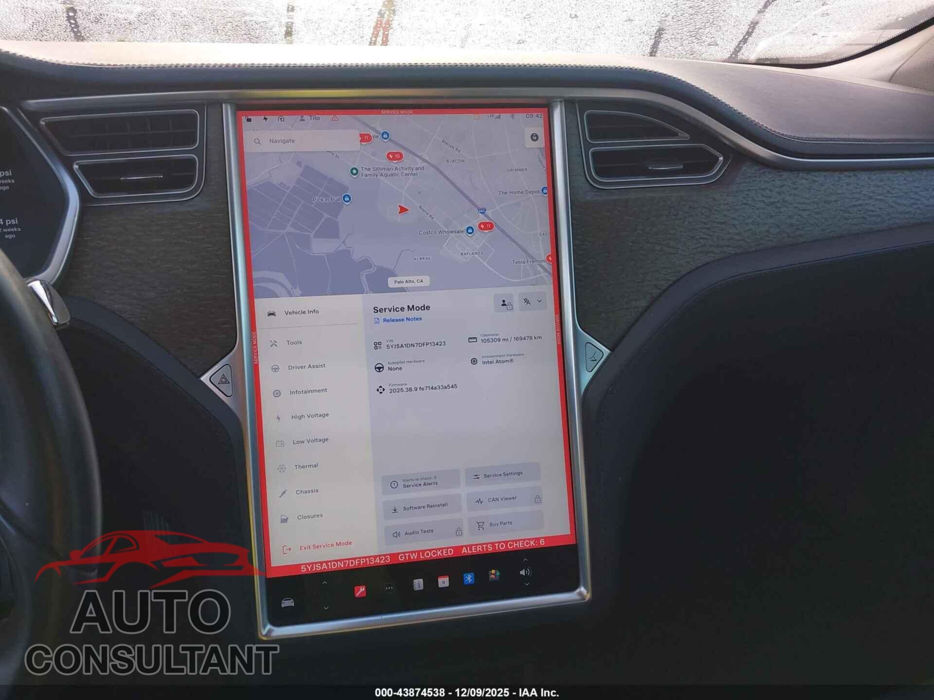 TESLA MODEL S 2013 - 5YJSA1DN7DFP13423
