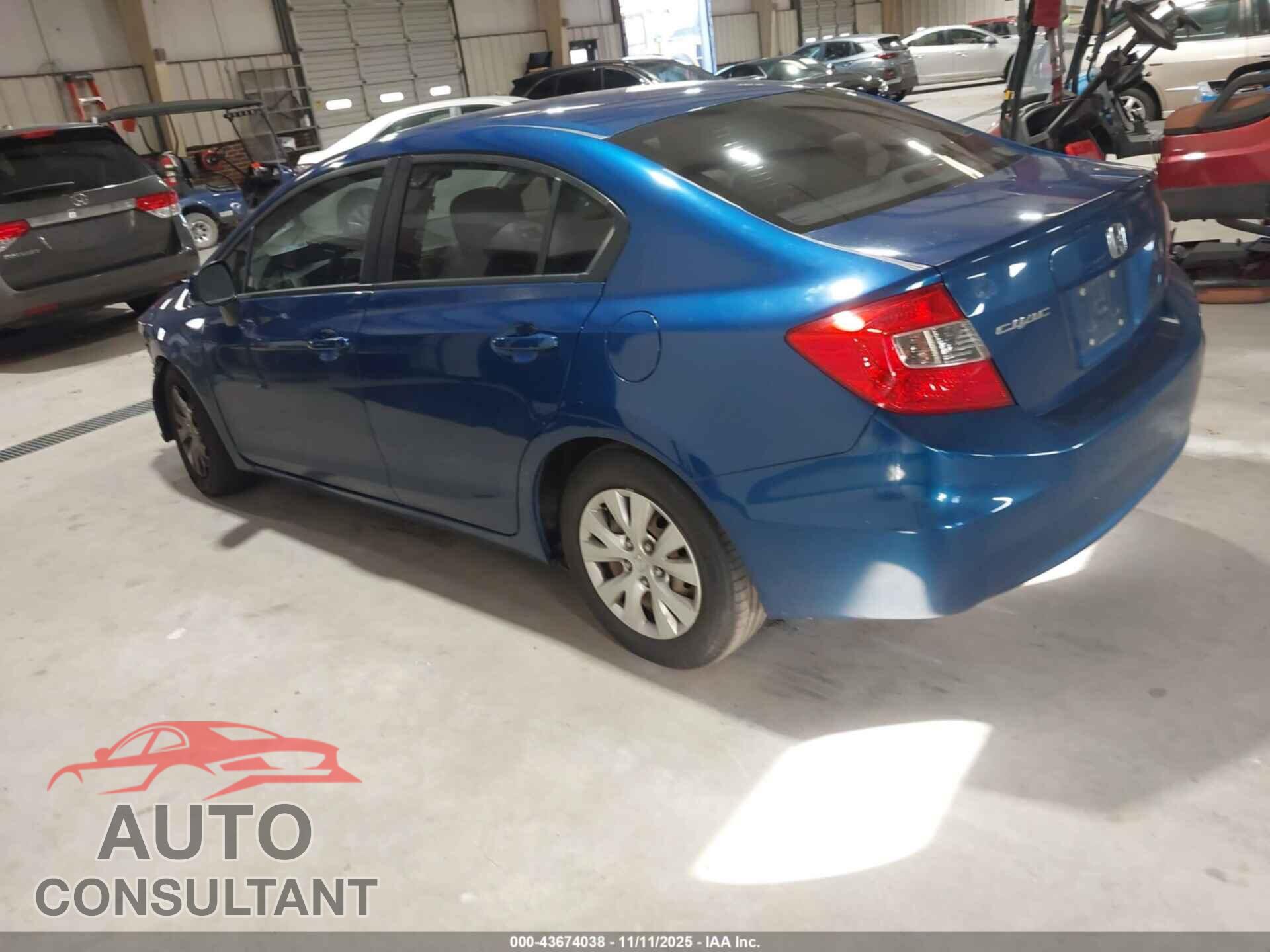 HONDA CIVIC 2012 - 19XFB2F54CE067814