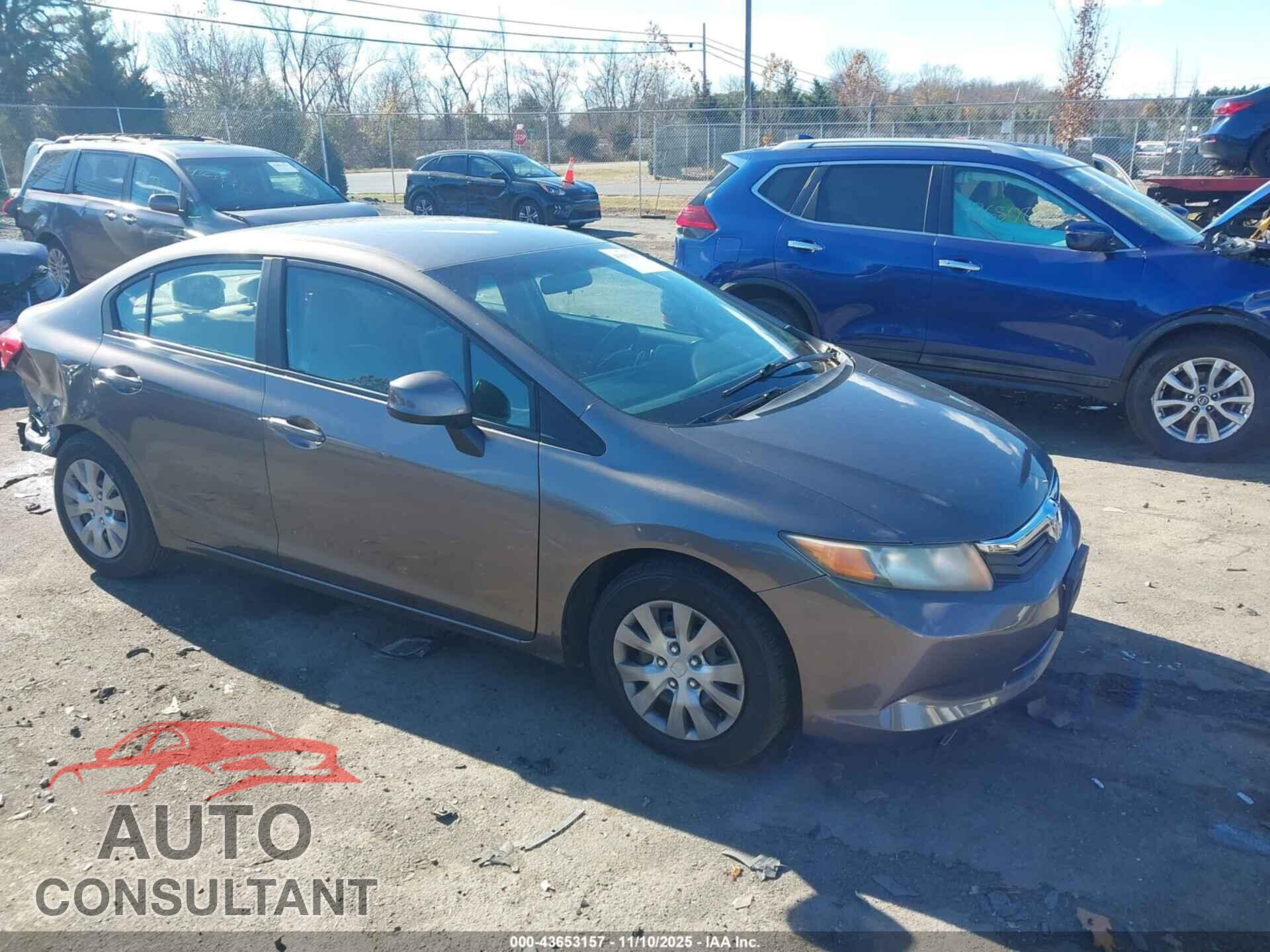 HONDA CIVIC 2012 - 19XFB2F56CE068091