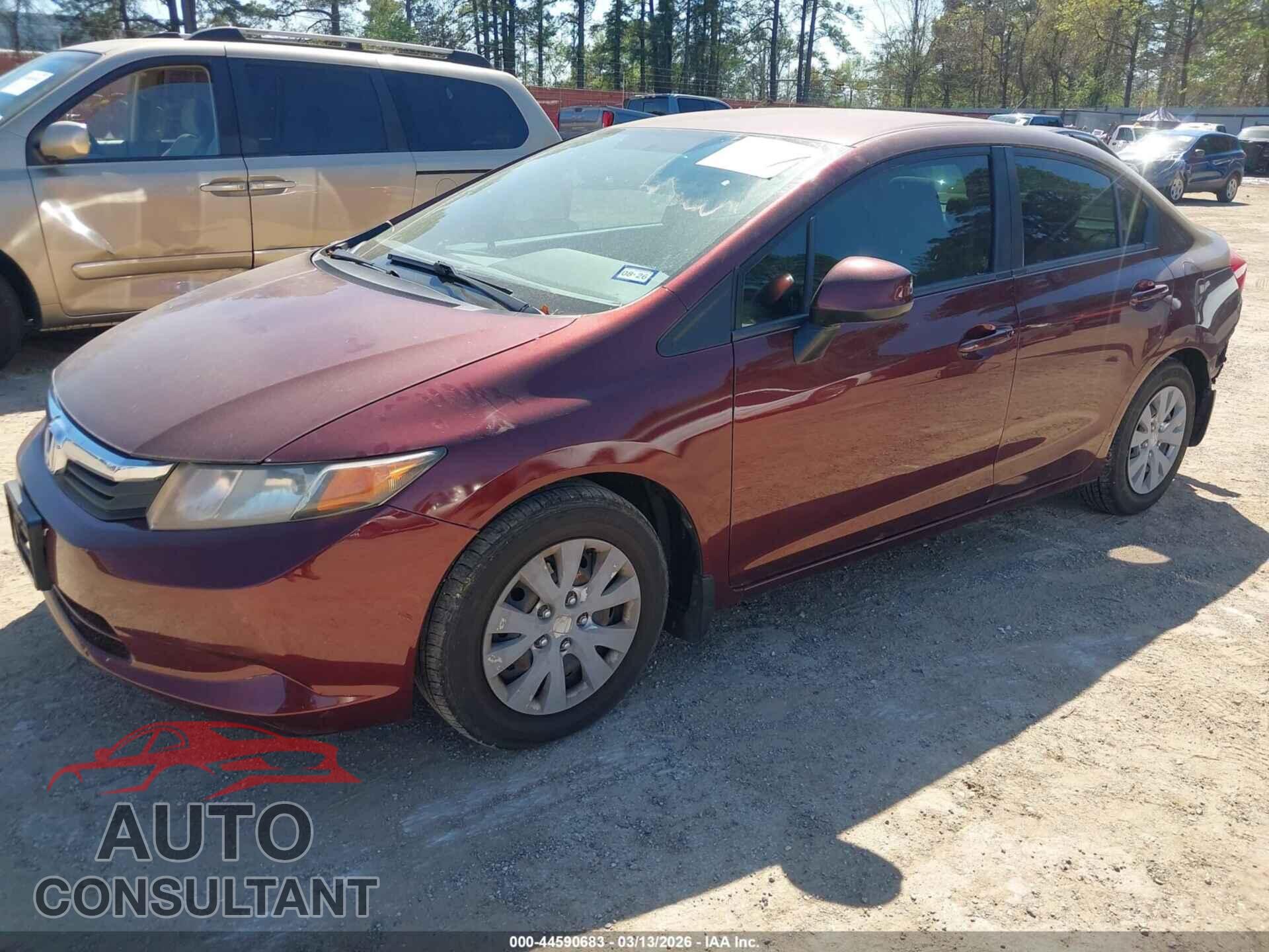 HONDA CIVIC 2012 - JHMFB2F52CS001192